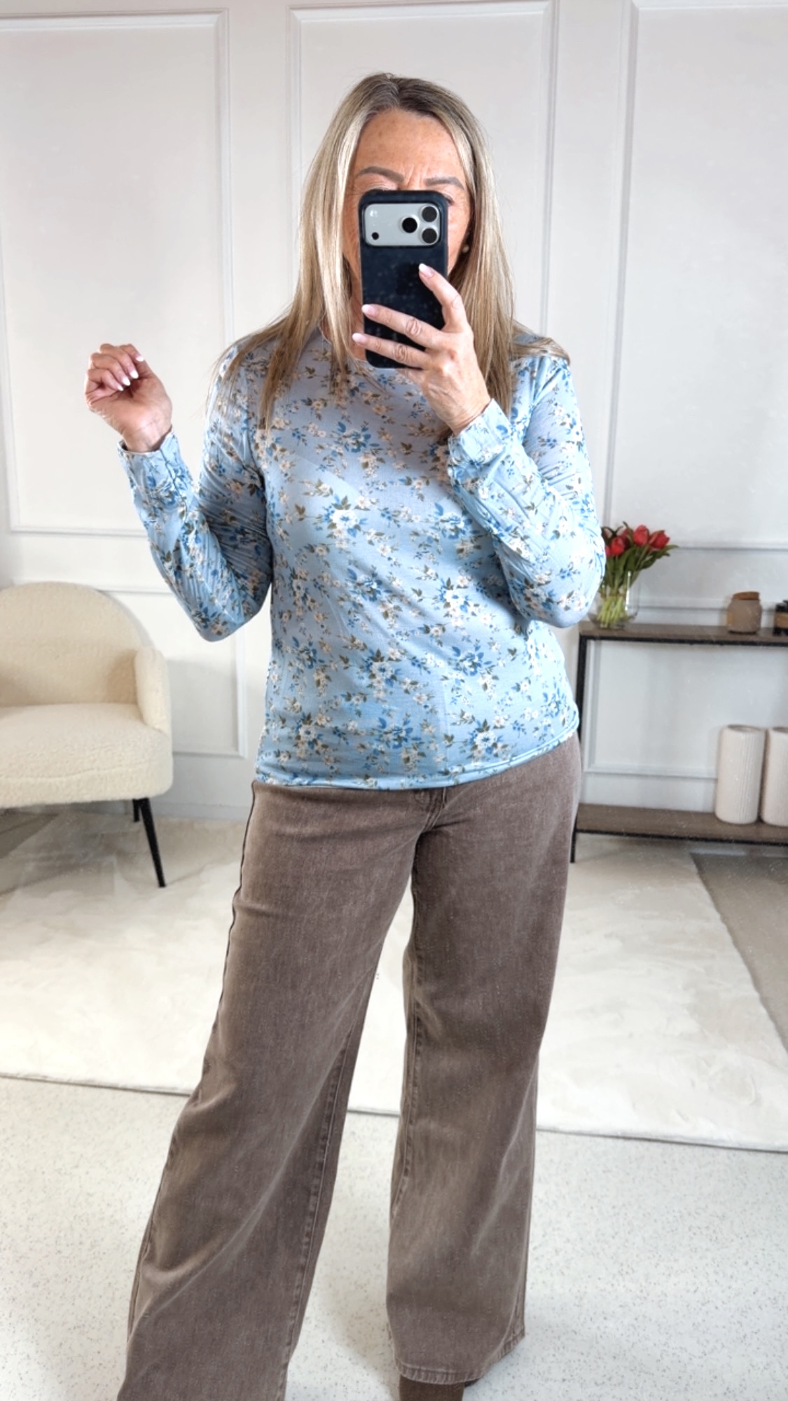 Jeans „Urban Straight Taupe“ Italy Style