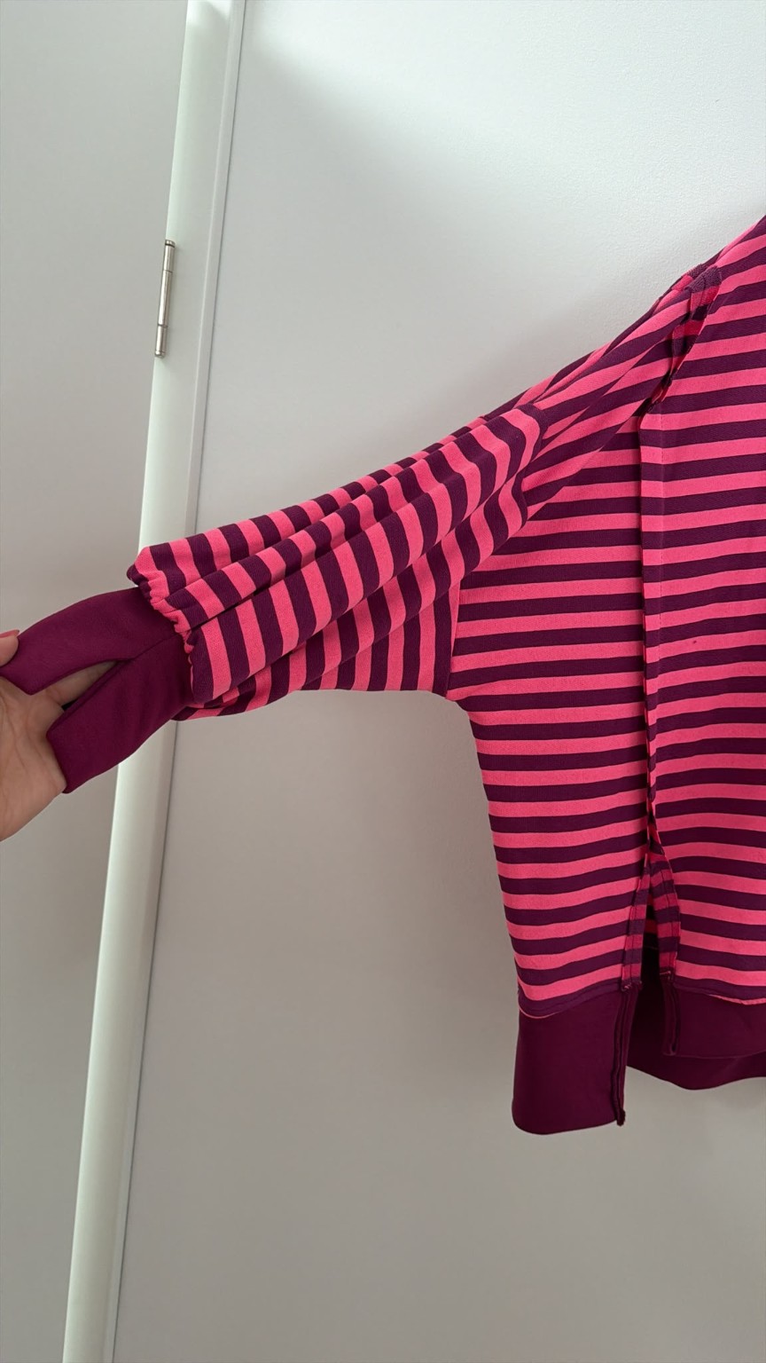 Sweater Charly mit Raw-Cut Details Stripes Made in Italy 34-44/46