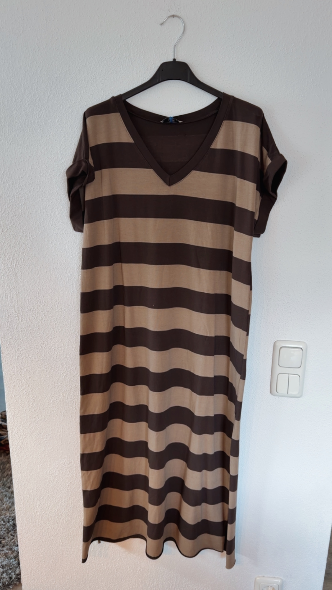 🌸 Shirtkleid „Candy Breeze Stripes – Blockstreifen Made in Italy 34-42