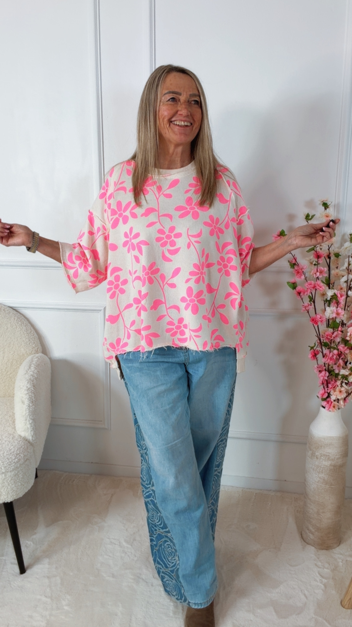 T-Shirt Sweater Ludovica Fiore Made in Italy 34-42/44