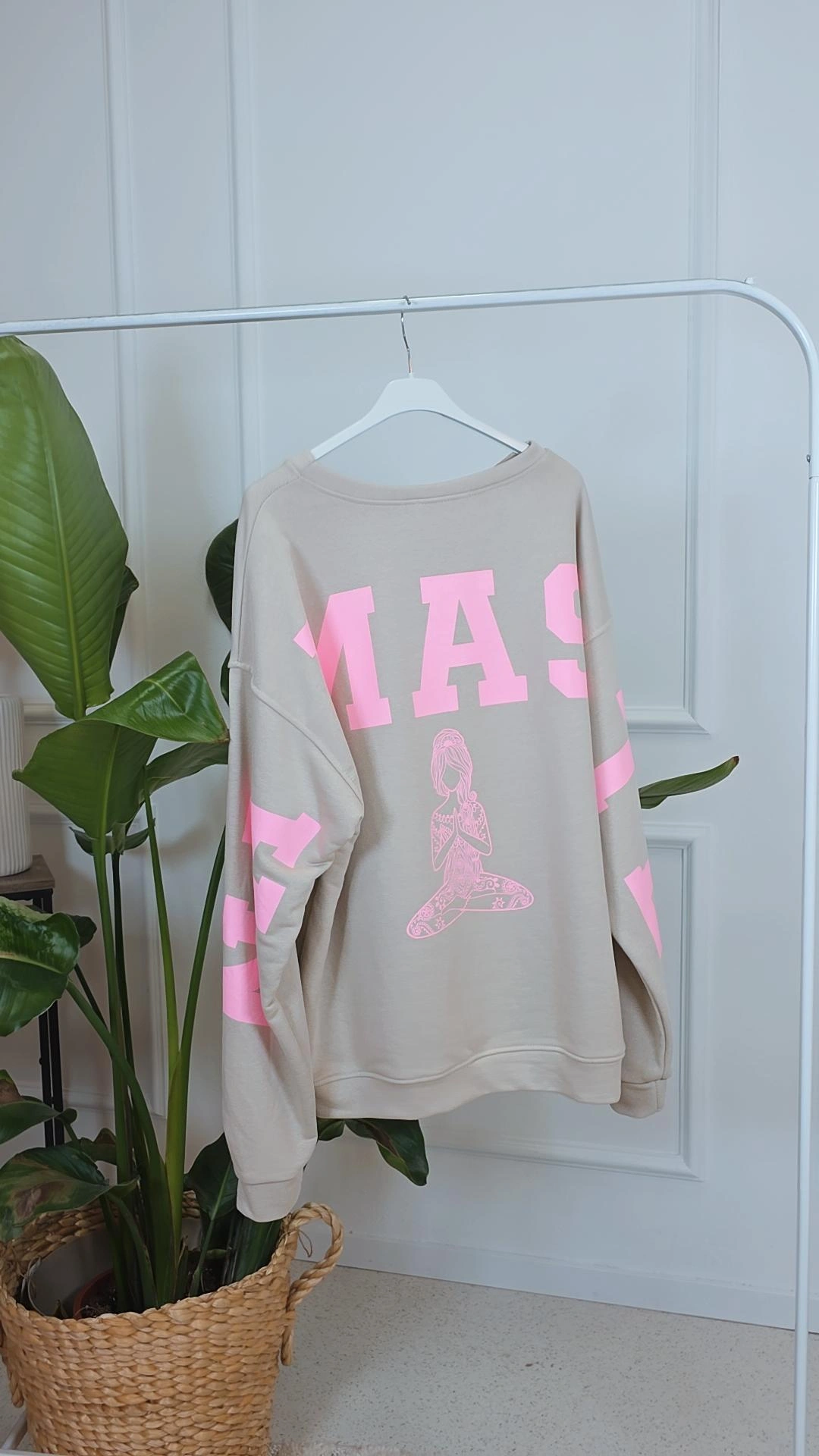 OVERSIZE SWEATER NAMASTE ALL DAMN DAY Made in Italy 34-40/42