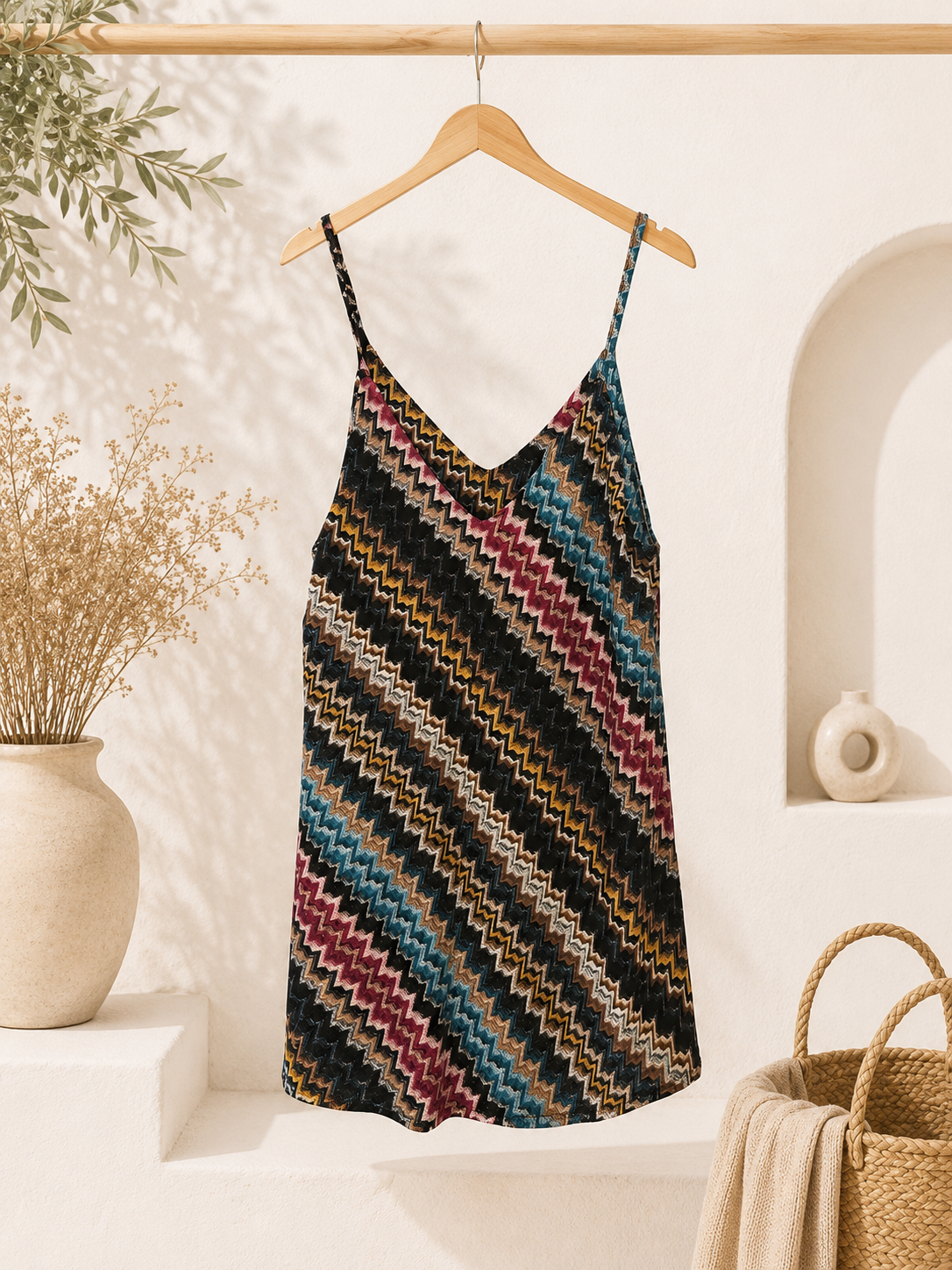 Top Maribel Zickzack-Muster Made in Italy 34-38 Sommerschnapper – vom Umtausch ausgeschlossen