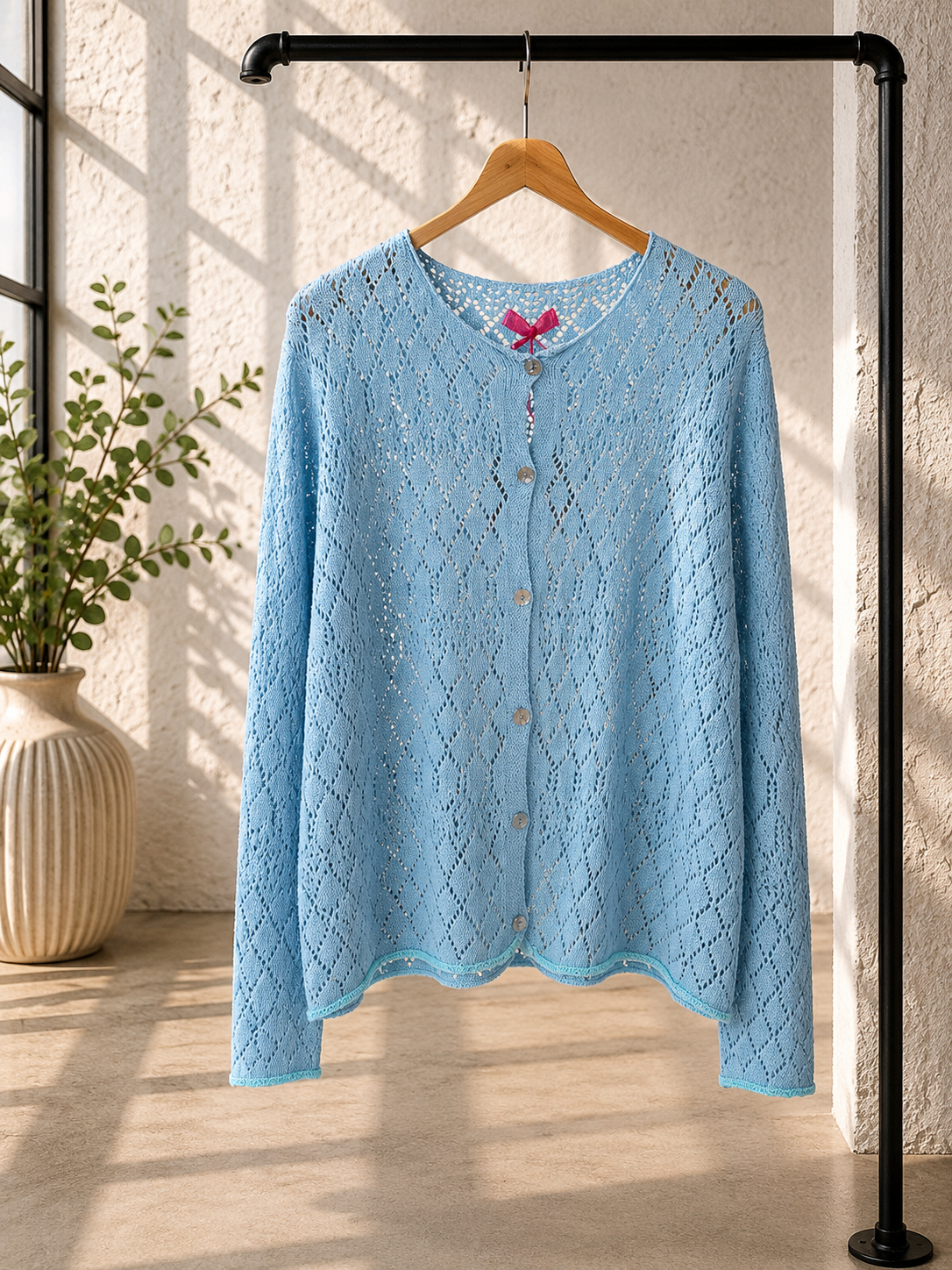 Strickjacke Cara Gina Lochmuster Made in Italy 34-42/44 ACHTUNG SOMMERSCHNAPPER SIND VOM UMTAUSCH AUSGESCHLOSSEN