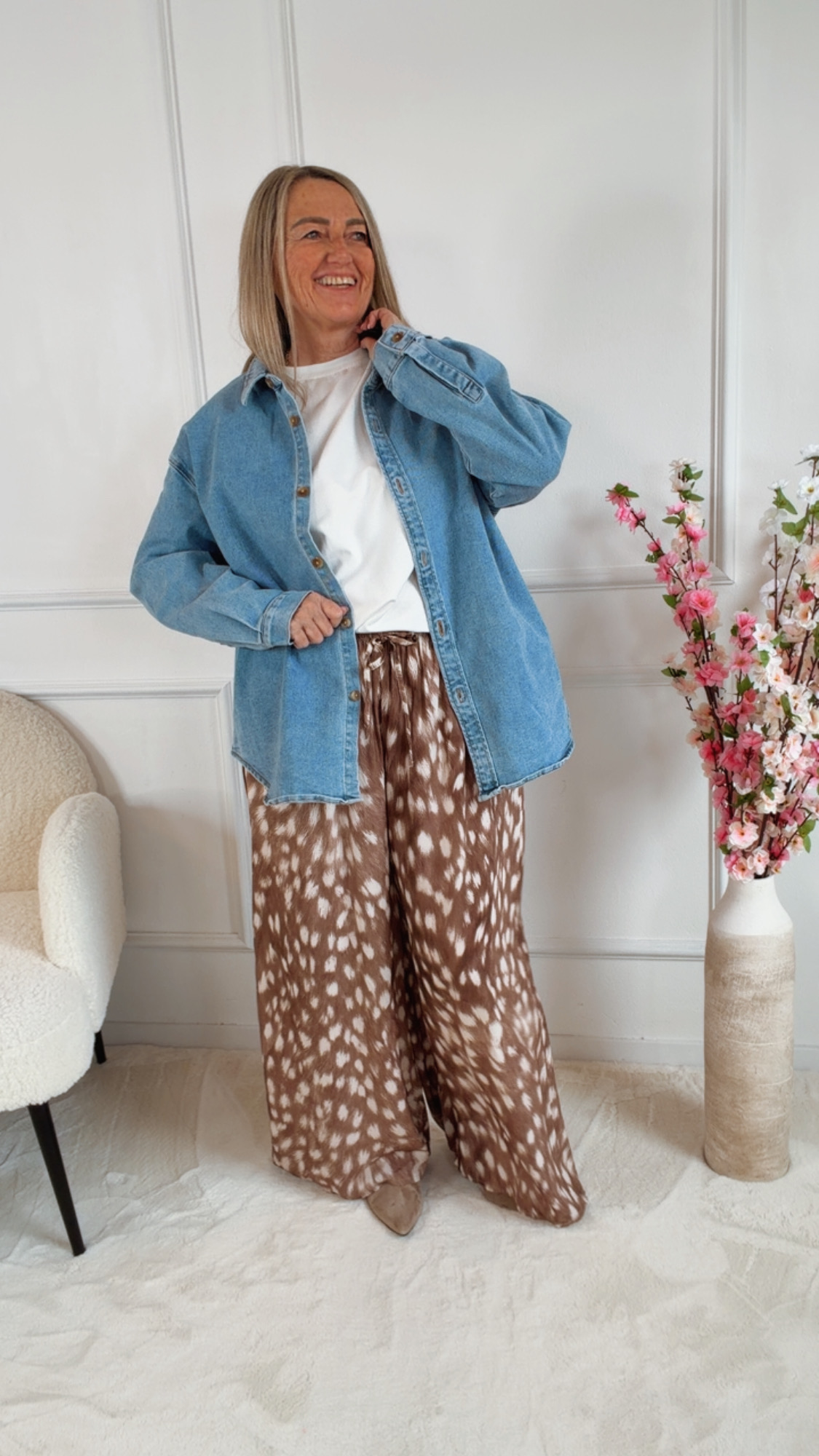 Jeansbluse „Blue Ease“ Denim Hemd Italy Style