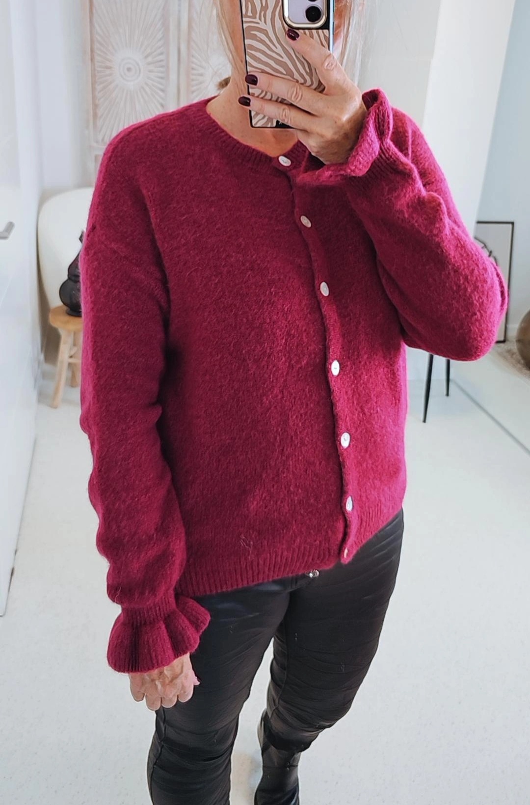 EDLER STRICK CARDIGAN AVA ALPAKA Made in Italy 34-42