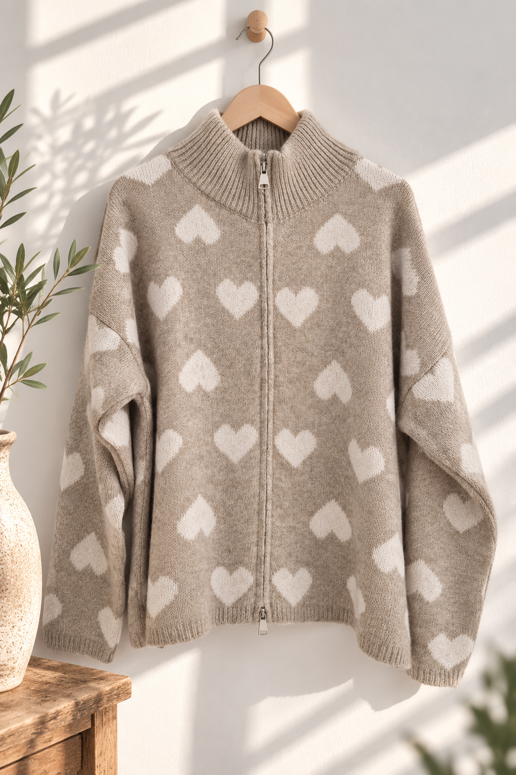 Strickjacke „Herz / Heart“ – ST0081 | Made in Italy 34-44 Strickjacke