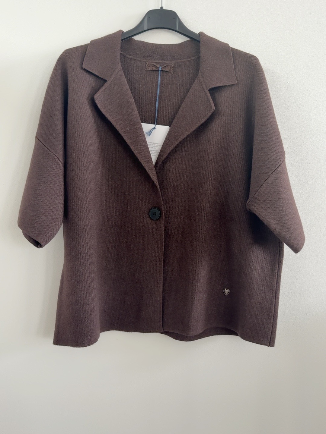 Kurzarm Strickblazer Uni I S0055 I 34-44