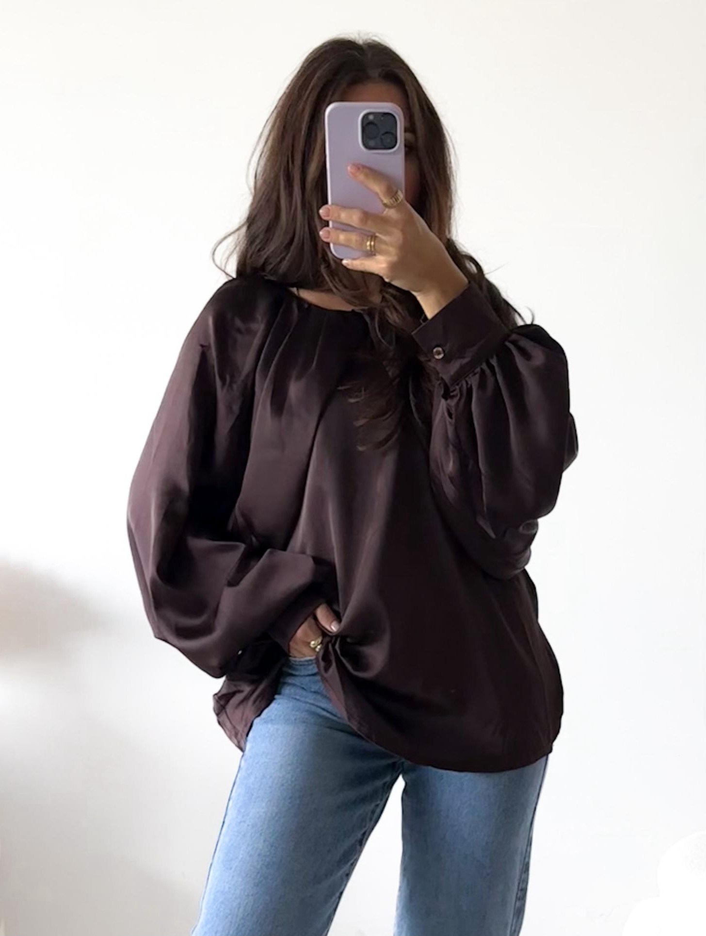 SEIDIGE BLUSE FREYA 34-44 Made in Italy Schlupfbluse