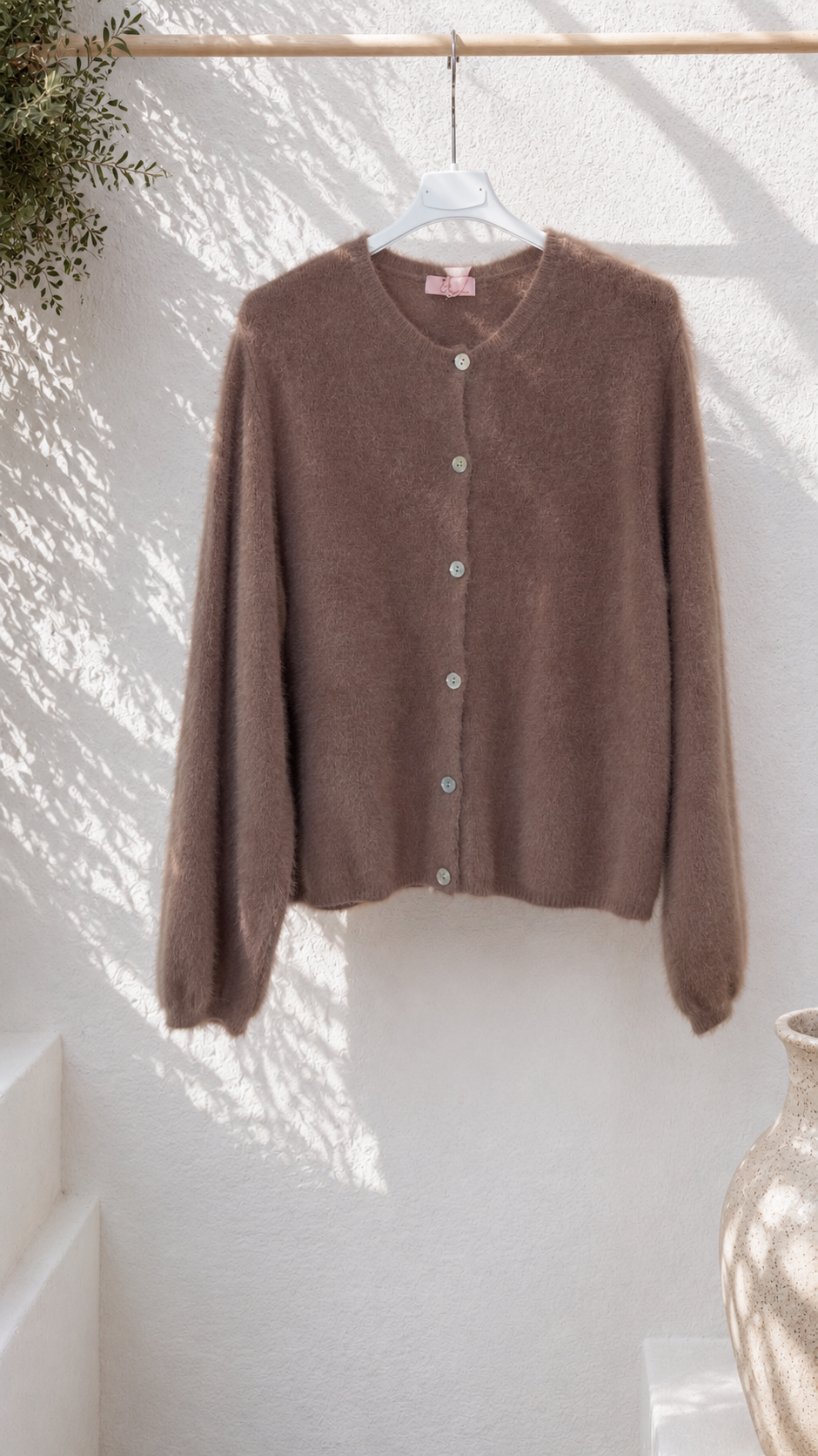 Kuschelige Strickjacke Elara mit Angora Made in Italy Gr 34-42