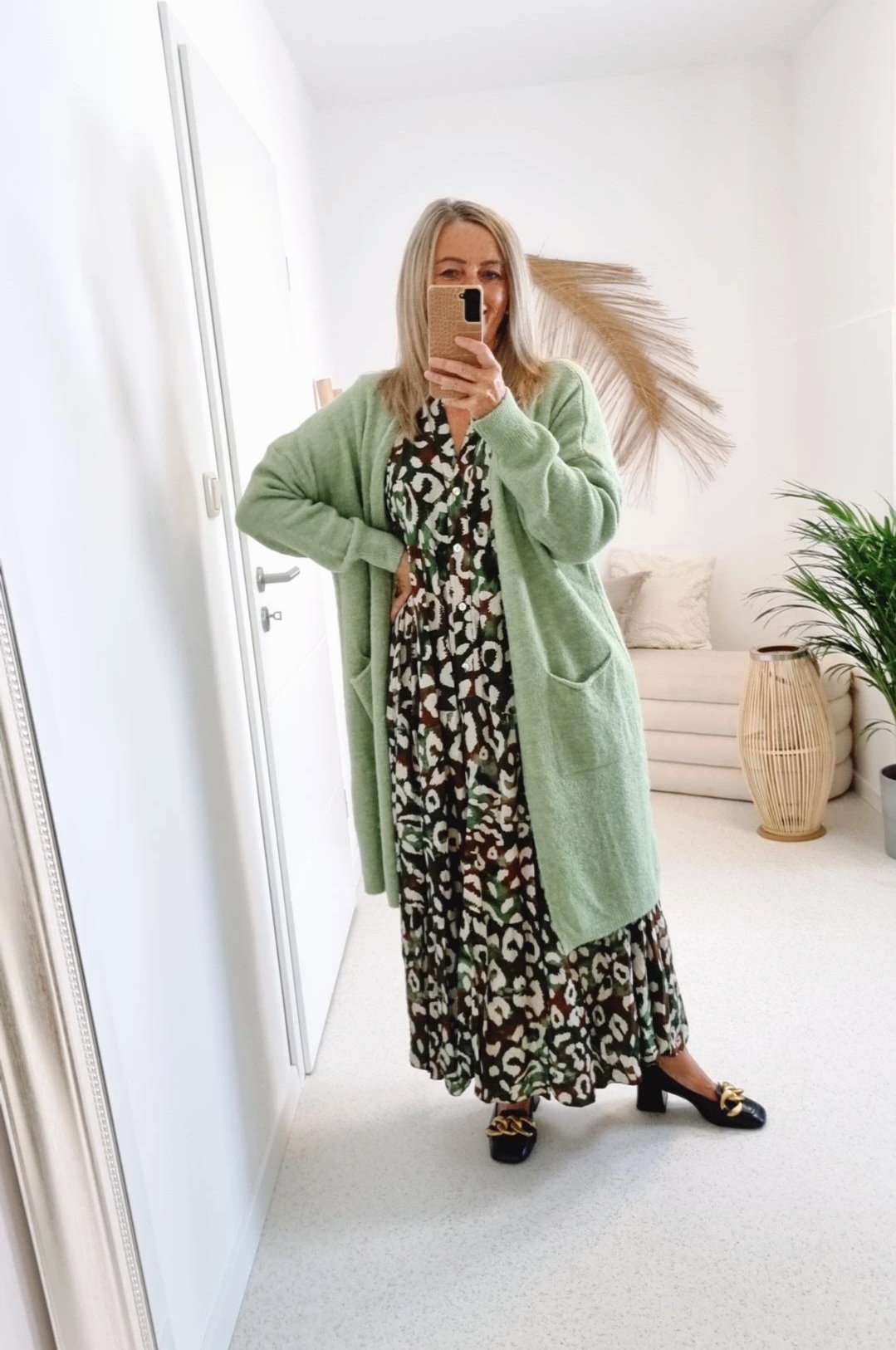 MAXI TUNIKA DRESS SAFARI KHAKI 34-42 Made in Italy langes Kleid Hängerchen Tunikakleid MAXI TUNIKA DRESS SAFARI KHAKI 34-42 Made in Italy langes Kleid Hängerchen Tunikakleid