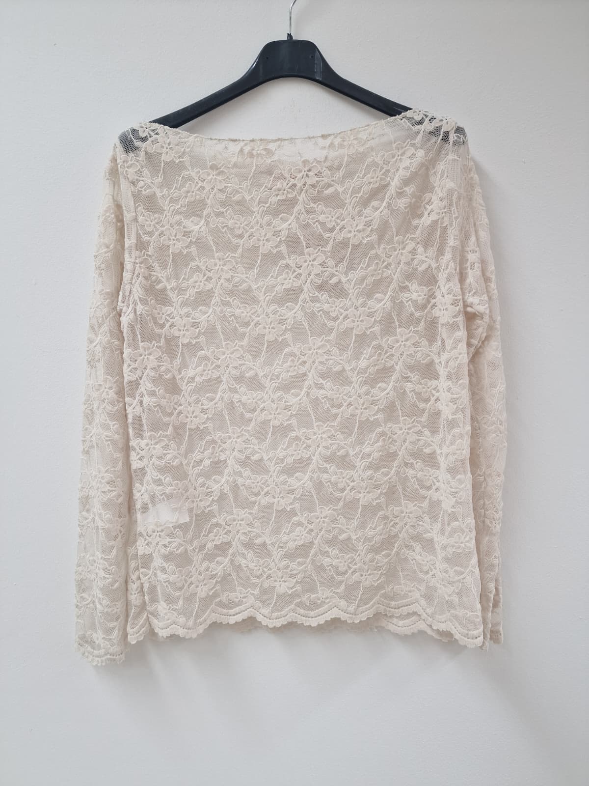 Spitzenshirt mit floralem Muster – Made in Italy | SPI 0089 | bis ca. Gr. 42