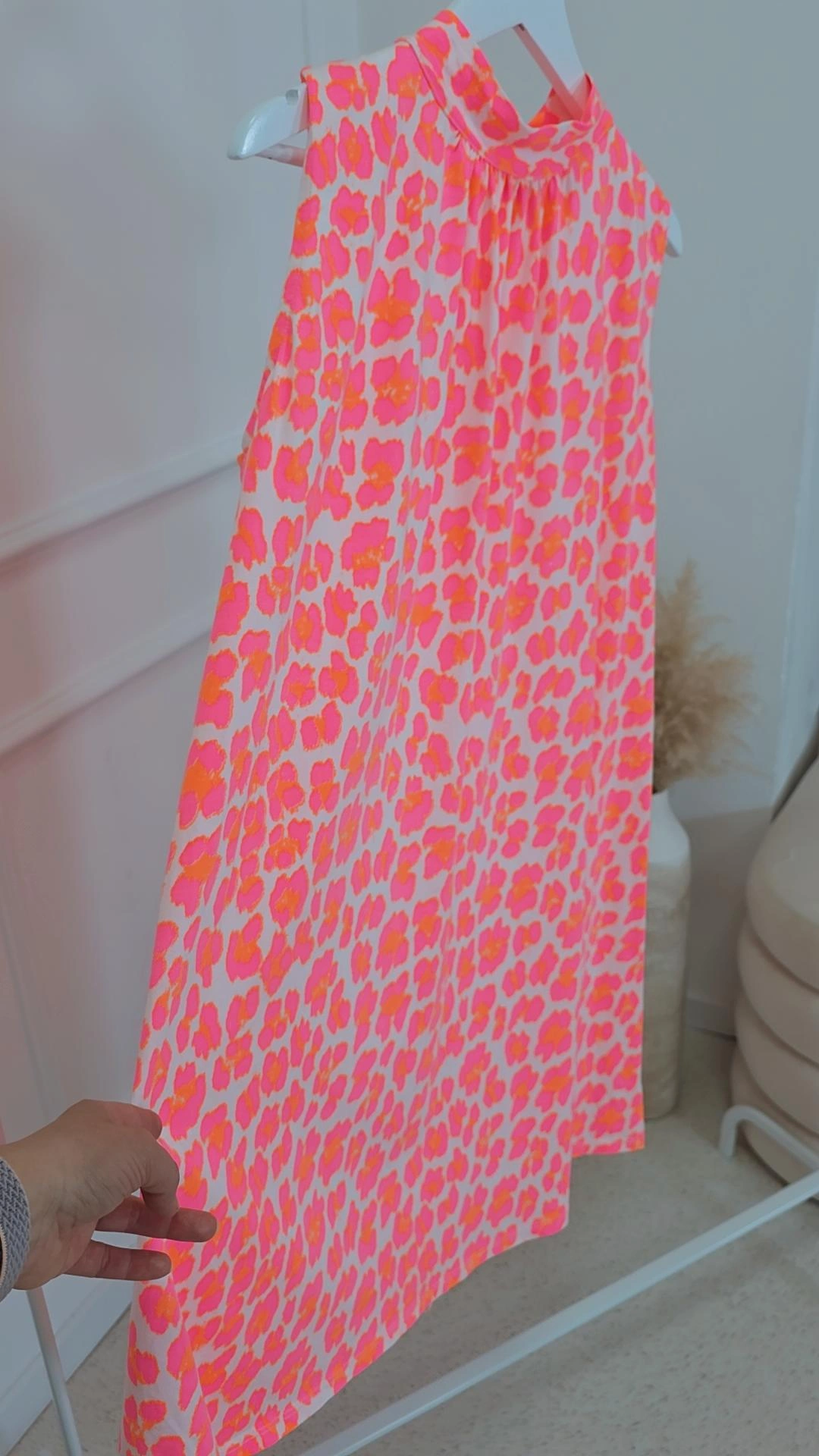 SOMMER KLEID OTTILIA LEO SCHLEIFE Viskose Made in Italy 34-42