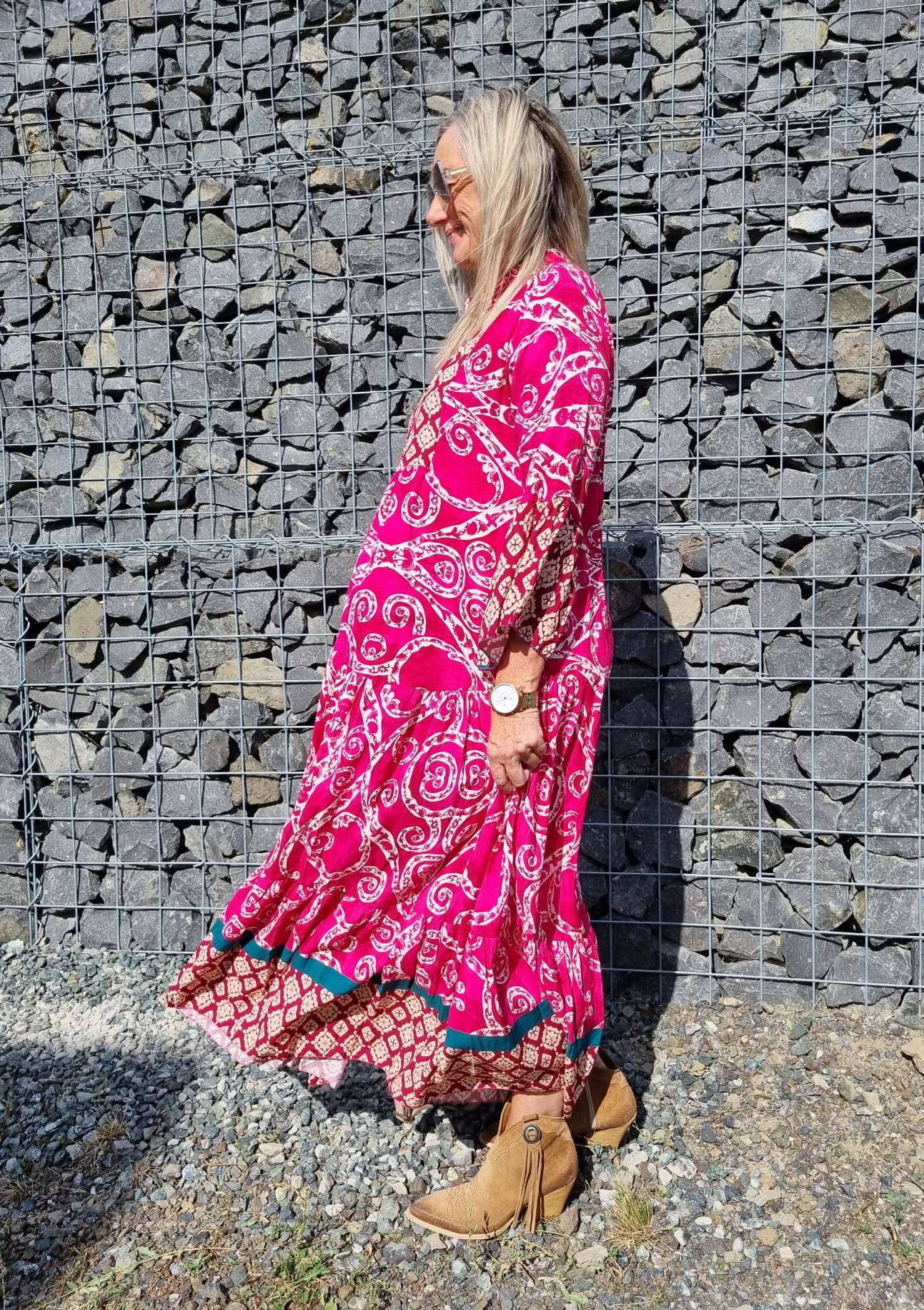 MAXI TUNIKA DRESS STROMBOLI BURGUNDER 34-40/42 Made in Italy langes Kleid Hängerchen Tunikakleid MAXI TUNIKA DRESS STROMBOLI BURGUNDER 34-40/42 Made in Italy langes Kleid Hängerchen Tunikakleid