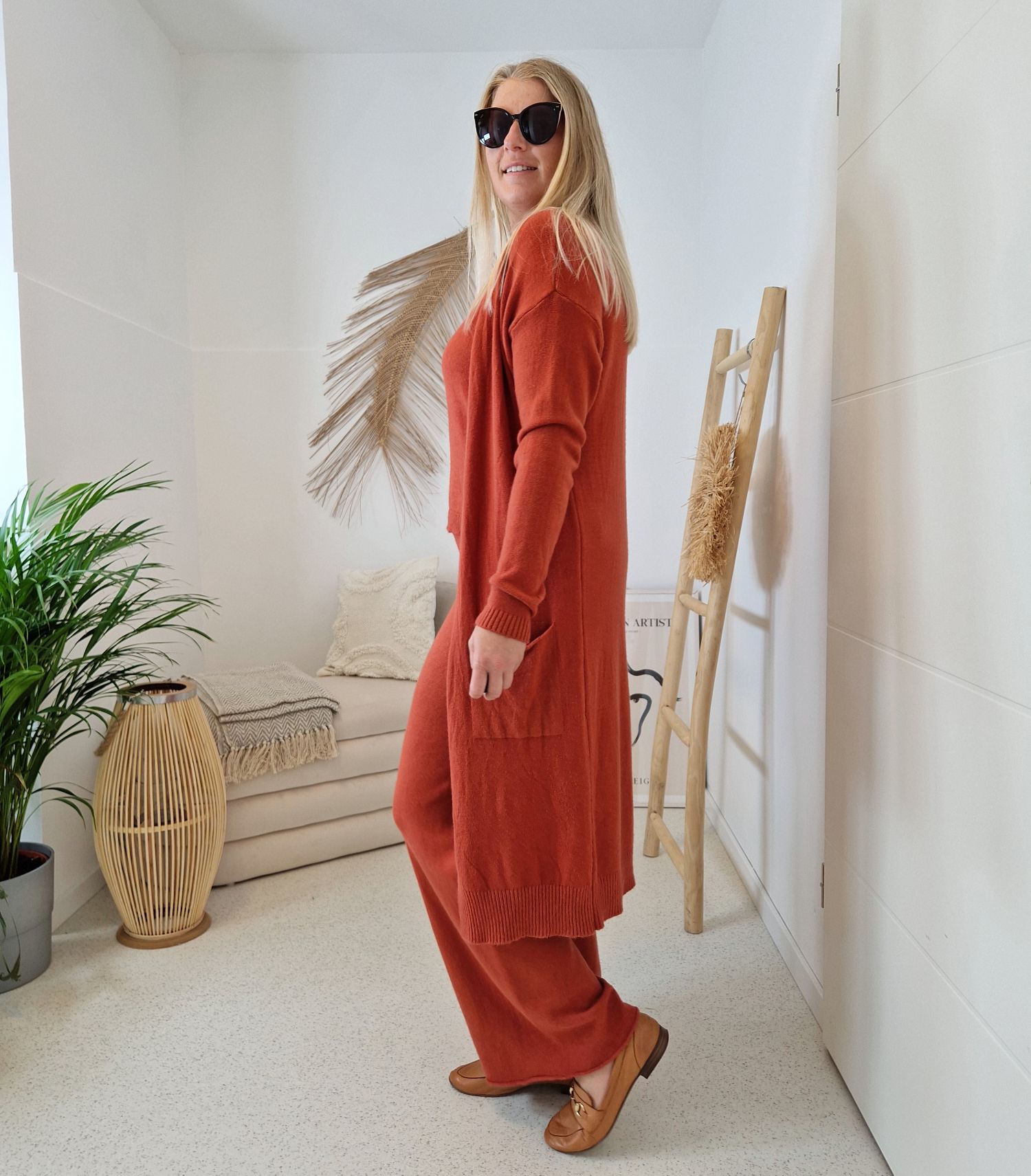 3-TEILIGES STRICK SET BEATRICE ROST 36-40 Made in Italy Hose Pullunder Mantel Cardigan 3-TEILIGES STRICK SET BEATRICE ROST 36-40 Made in Italy Hose Pullunder Mantel Cardigan