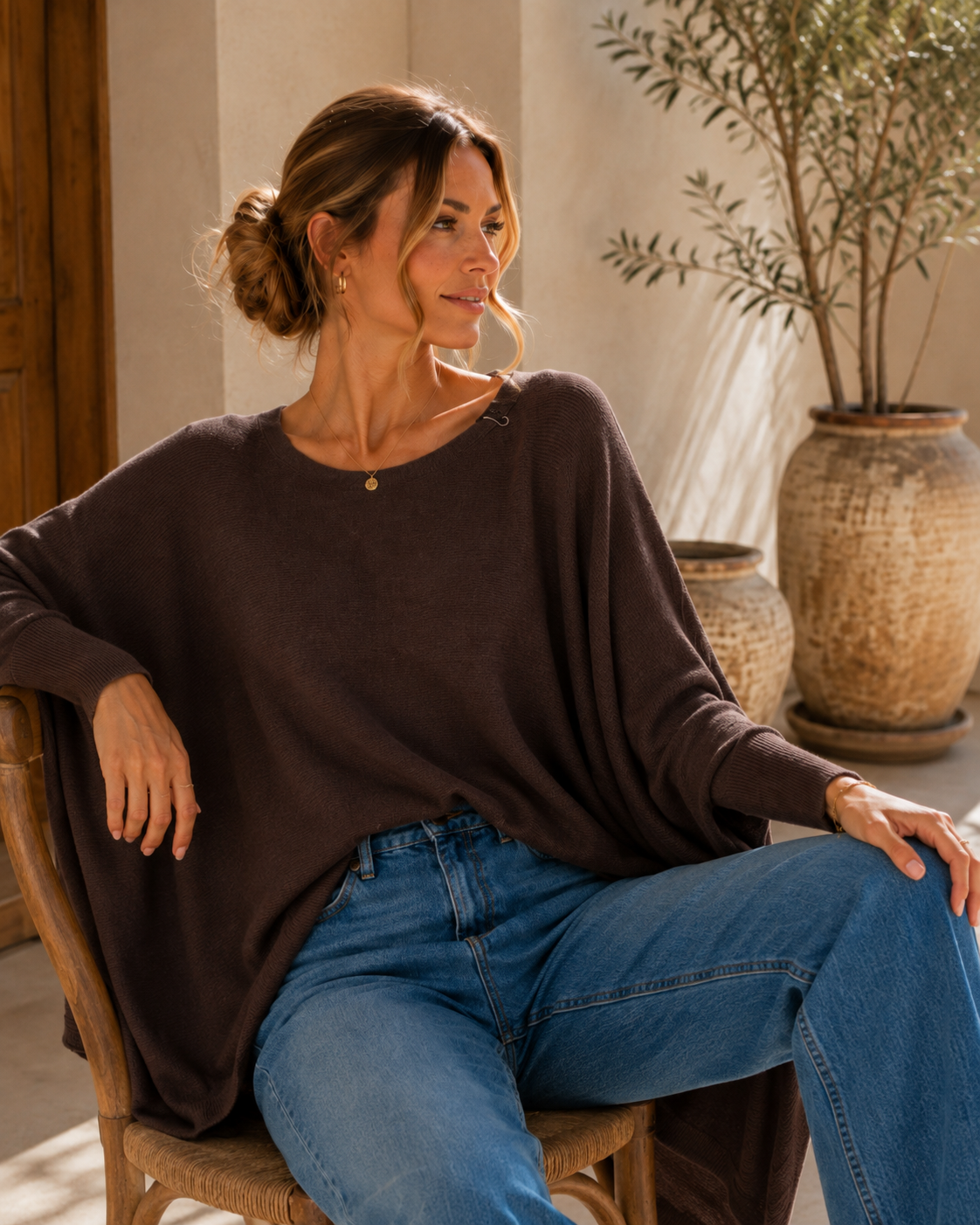 OVERSIZE KNIT SWEATER SIGRID Made in Italy 34-44/46 Strick Pullover
