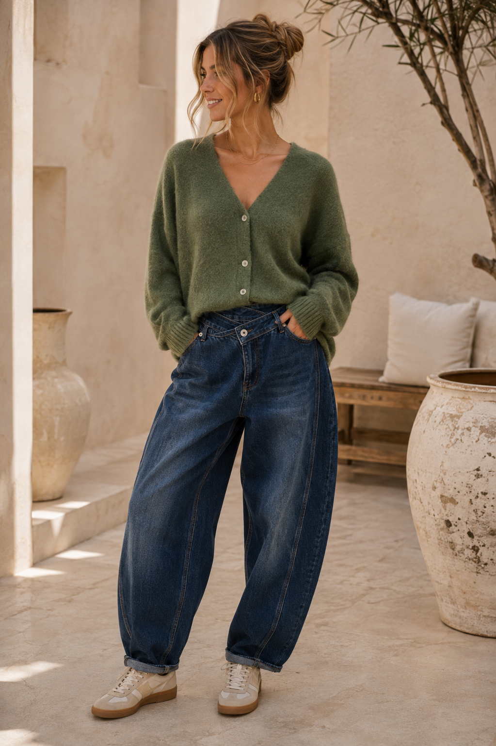 Agnetha – Oversize Alpaka Strickjacke | Made in Italya Cardigan  34-44