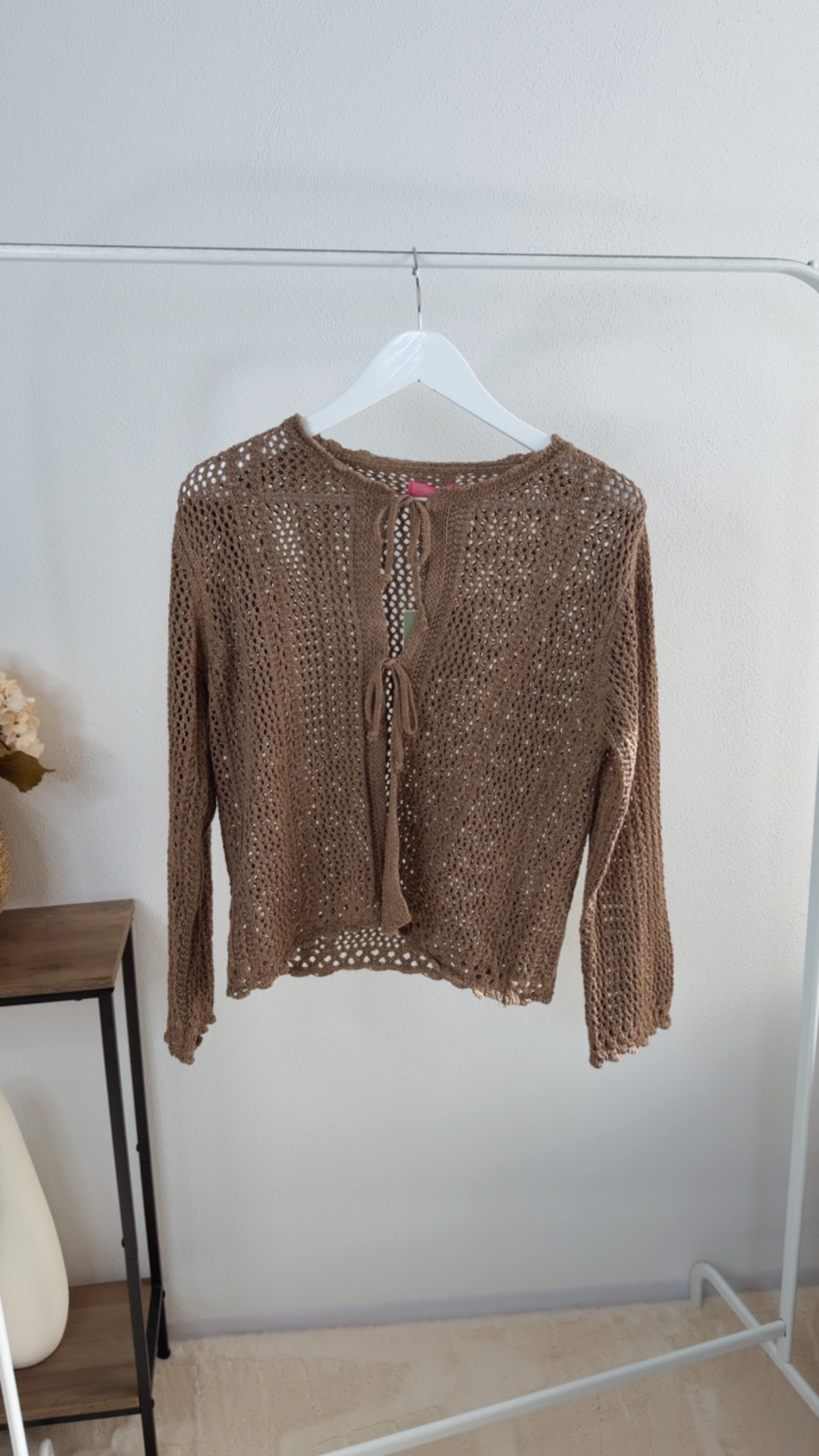 Strickjacke Malia Häkelmuster Uni Made in Italy 34-40/42