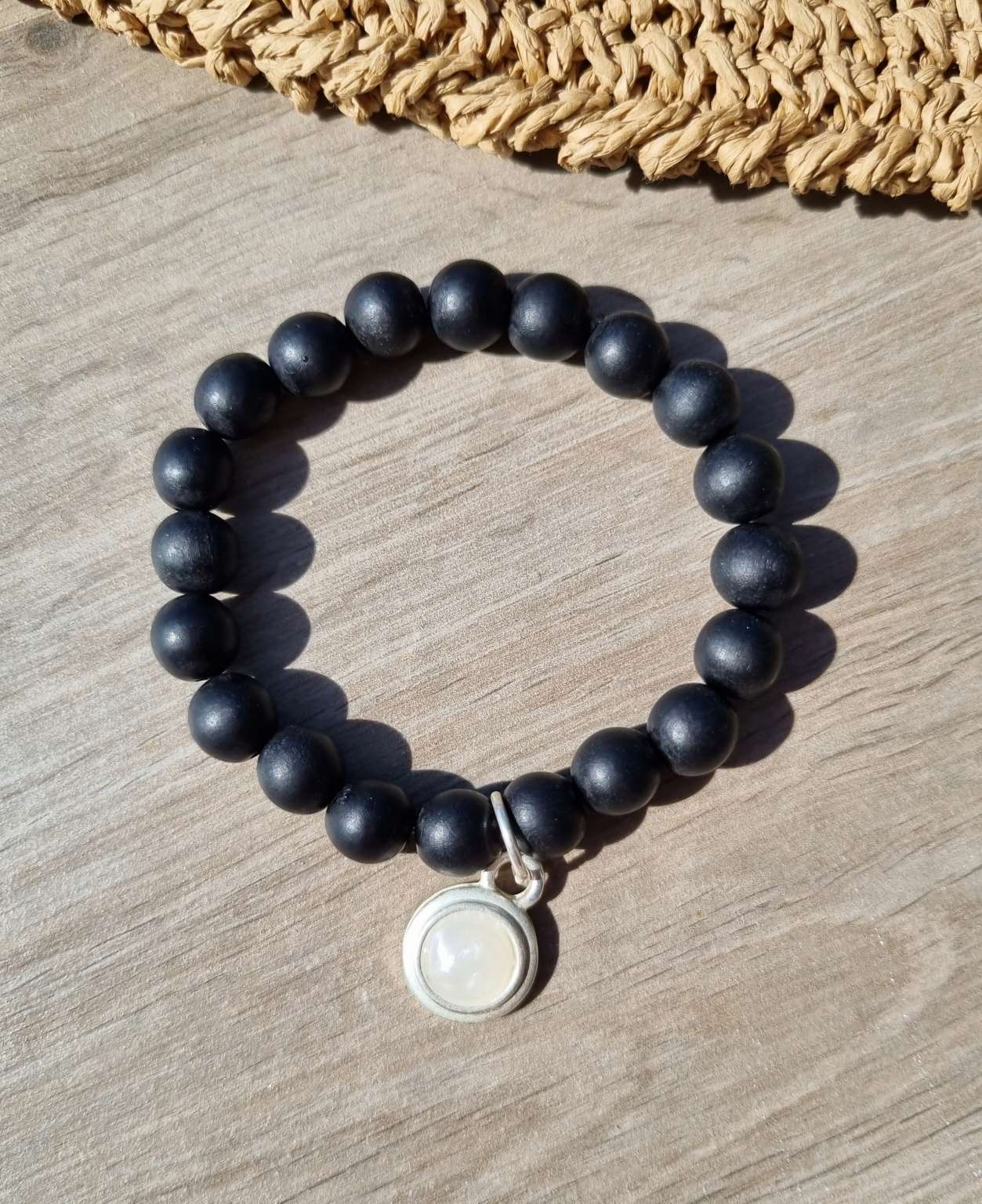 BRACELET BLACK WOOD EsTrenc City Armband Schwarz SilverShiny BRACELET BLACK WOOD EsTrenc City Armband Schwarz SilverShiny