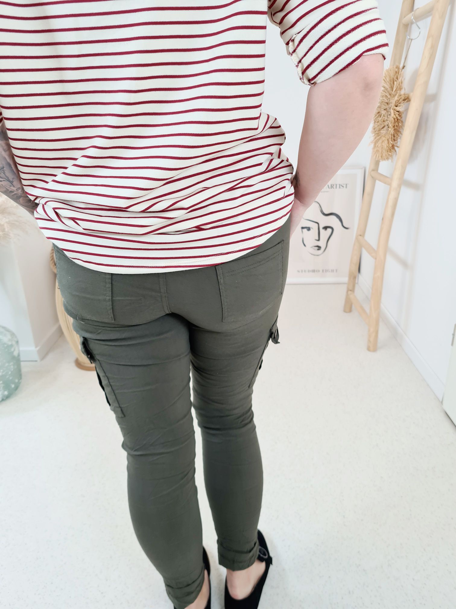 BASIC SHIRT LOS ANGELES STRIPES GLAMOUR ANTHRAZIT Streifen Longsleeve 34-42 Made in Italy Anthrazit BASIC SHIRT LOS ANGELES STRIPES GLAMOUR ANTHRAZIT Streifen Longsleeve 34-42 Made in Italy Anthrazit