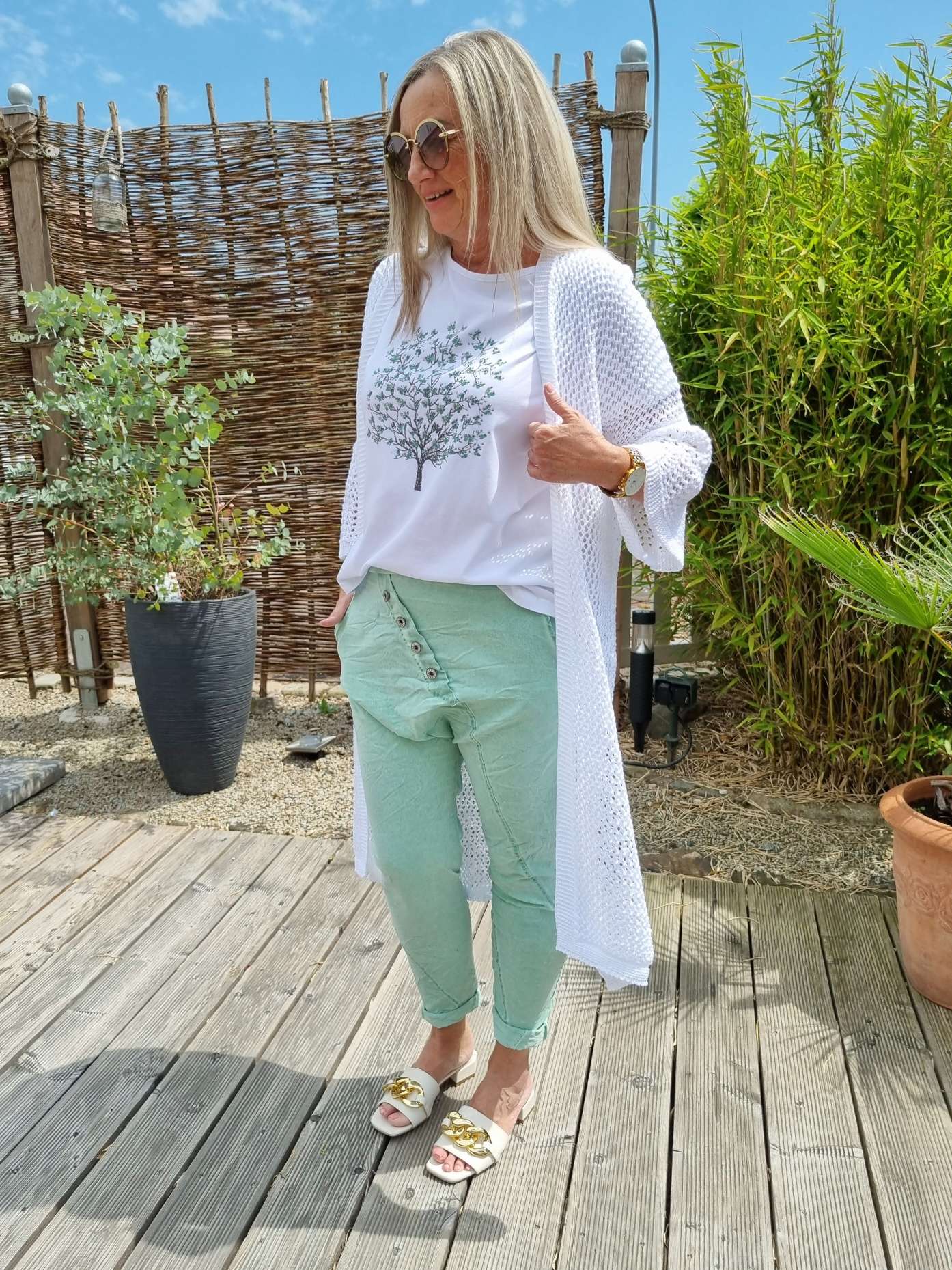 BAGGY JOGPANT CHRISTINA MINT GRÜN 36-42 Made in Italy Freizeit Hose Jogger Jogginghose Stoffhose BAGGY JOGPANT CHRISTINA MINT GRÜN 36-42 Made in Italy Freizeit Hose Jogger Jogginghose Stoffhose