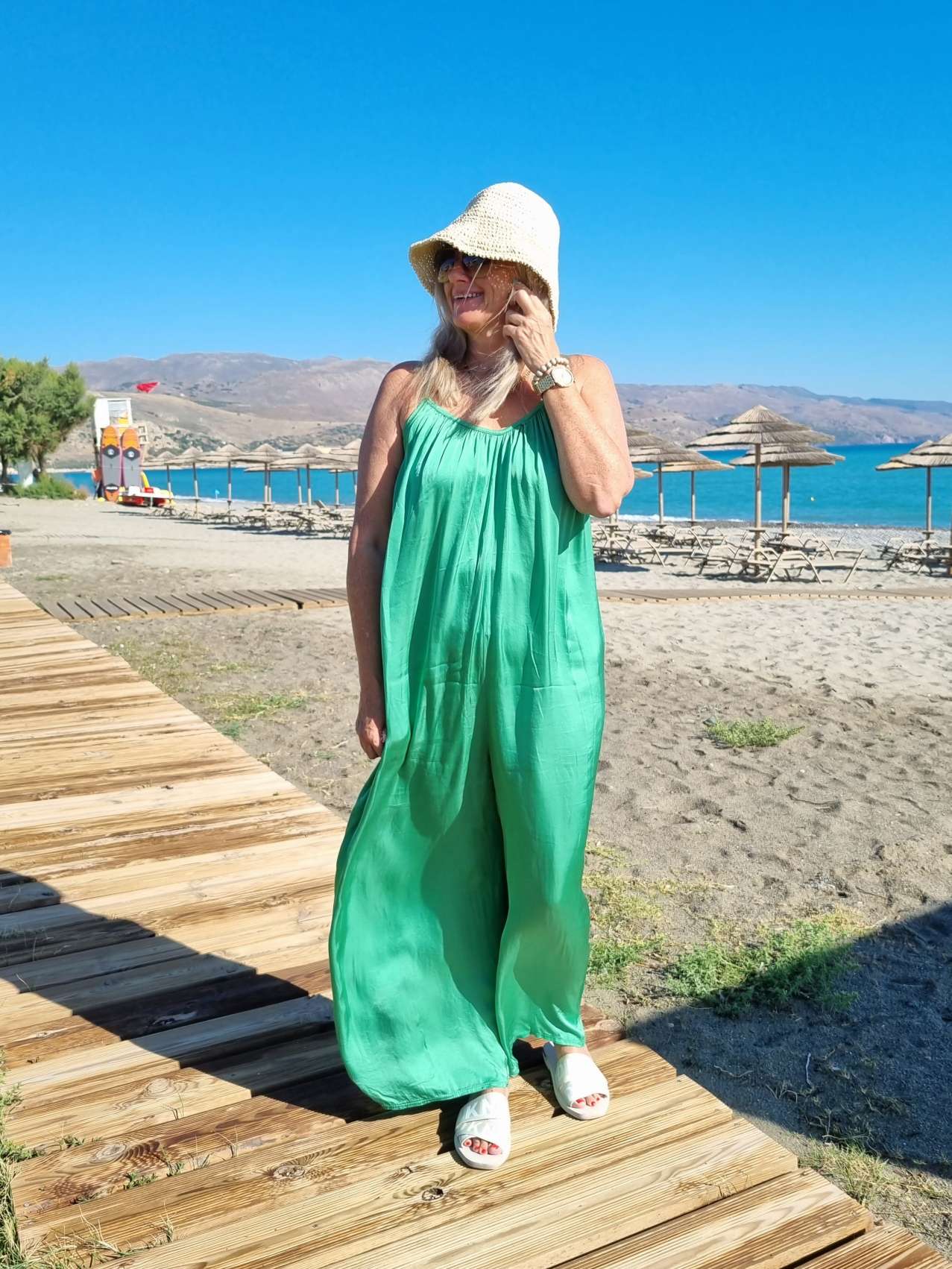 SILK JUMPSUIT PARIS GRÜN 34-42 Made in Italy Seide Overall Zweiteiler 4945 SILK JUMPSUIT PARIS GRÜN 34-42 Made in Italy Seide Overall Zweiteiler 4945