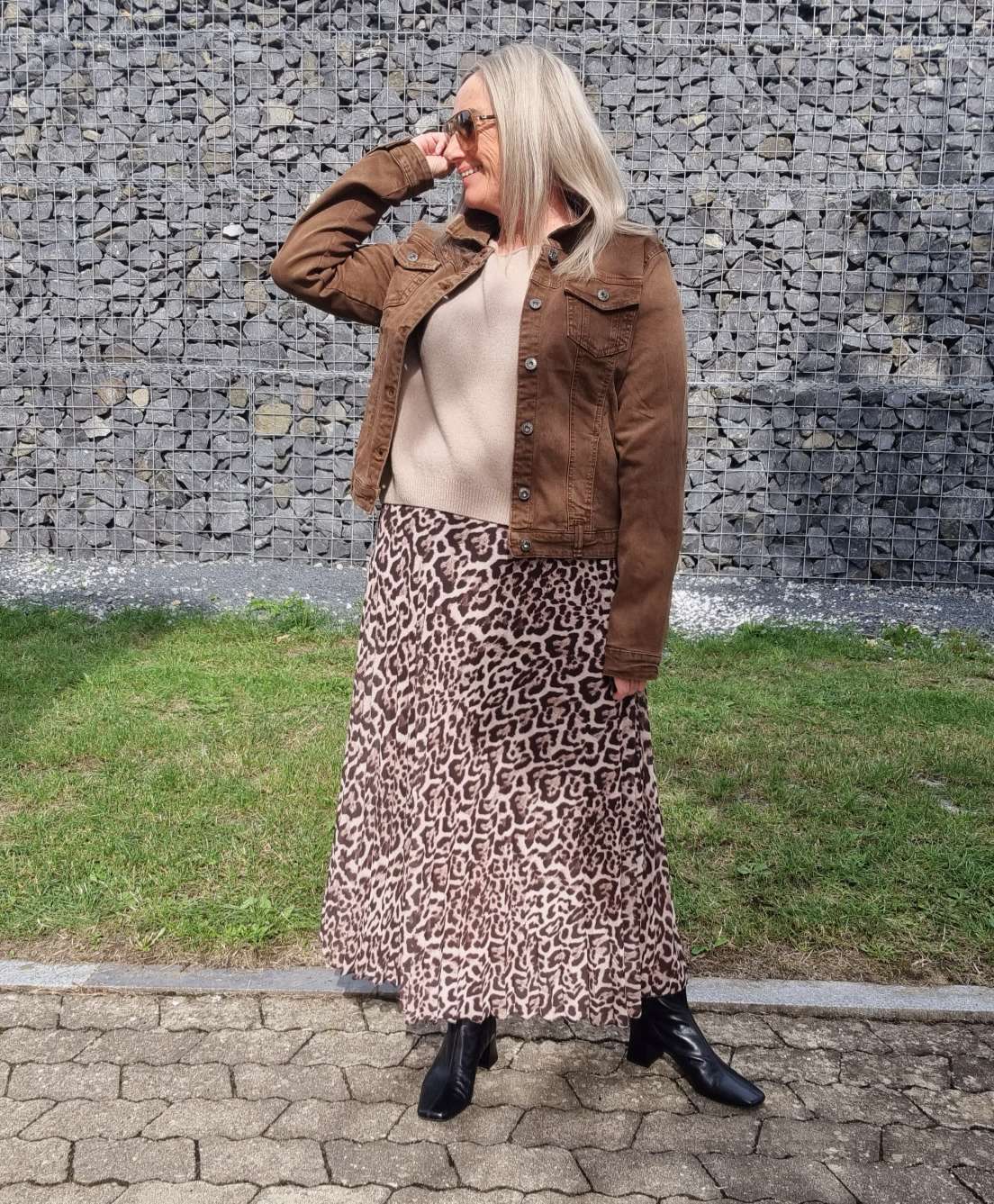 PLISSEE SKIRT SARABI LEO CREME Midi Rock Made in Italy 34-40 PLISSEE SKIRT SARABI LEO CREME Midi Rock Made in Italy 34-40