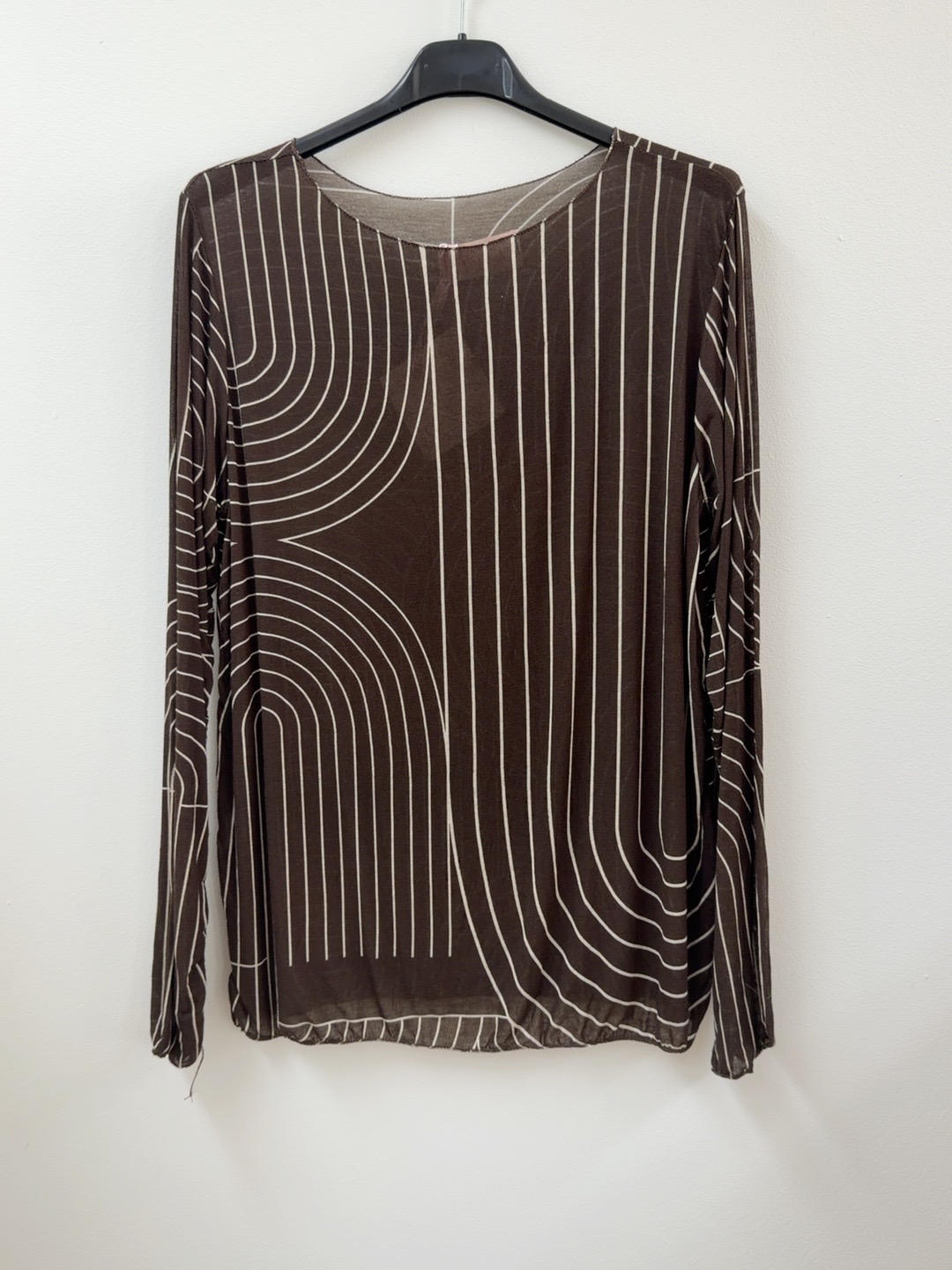 Langarmshirt Cashmere Ornamentmuster I LS0026 I Made in Italy 34-42