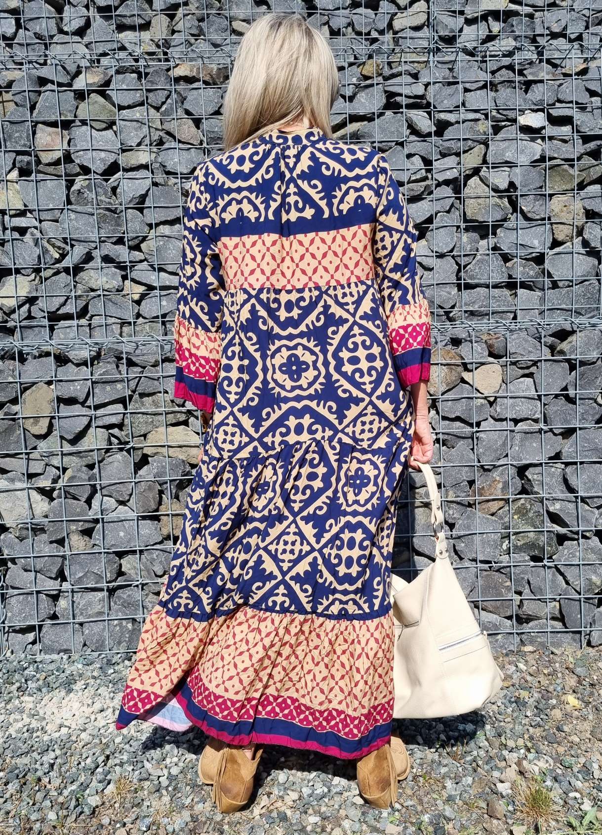 MAXI TUNIKA DRESS IRINA BLAU 34-42 Made in Italy langes Kleid Hängerchen Tunikakleid MAXI TUNIKA DRESS IRINA BLAU 34-42 Made in Italy langes Kleid Hängerchen Tunikakleid