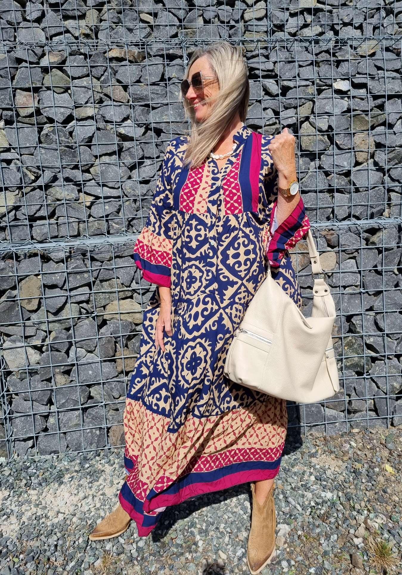 MAXI TUNIKA DRESS IRINA BLAU 34-42 Made in Italy langes Kleid Hängerchen Tunikakleid MAXI TUNIKA DRESS IRINA BLAU 34-42 Made in Italy langes Kleid Hängerchen Tunikakleid