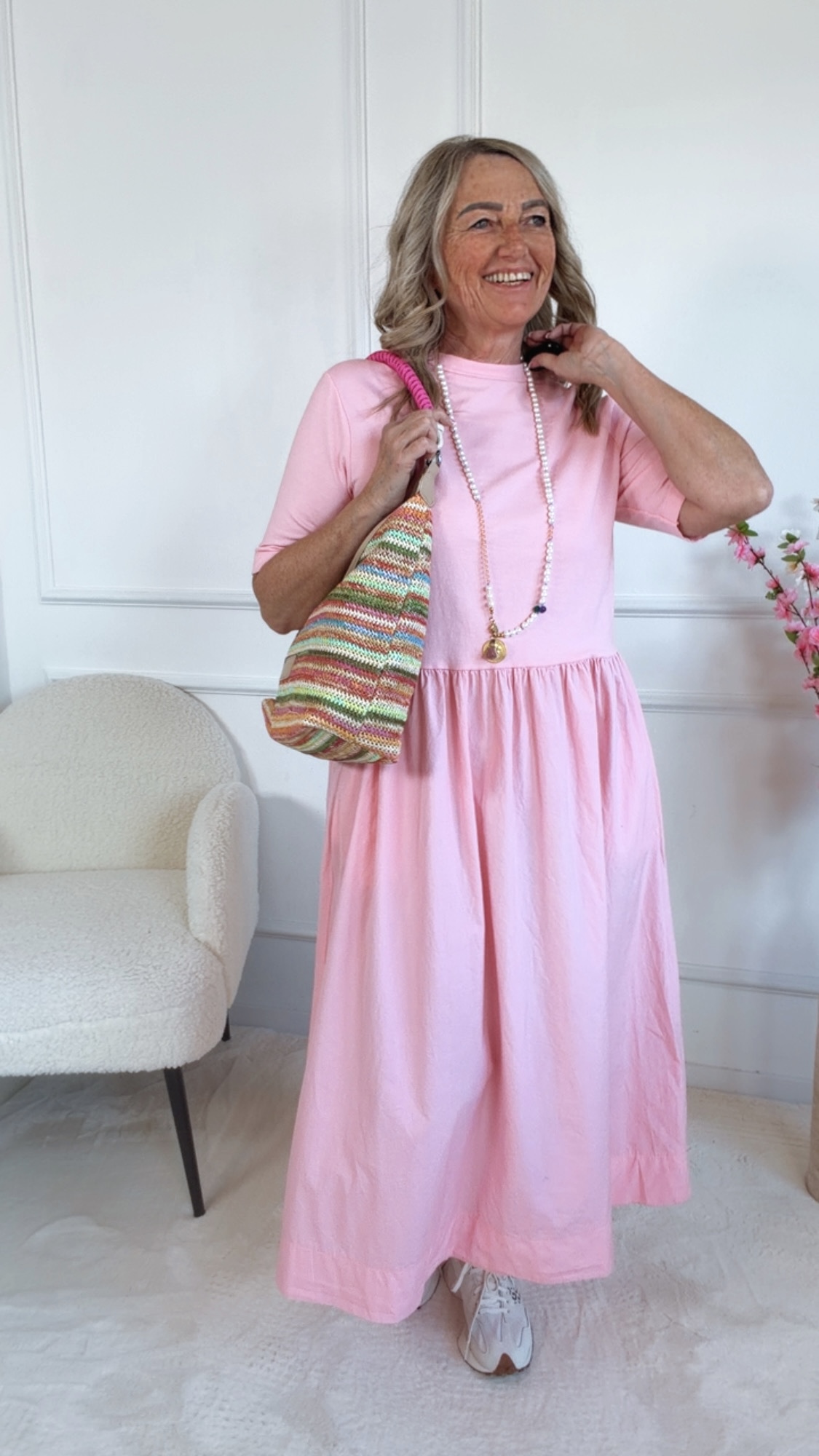 🌸✨ T-Shirt-Kleid Alviretta Uni Made in Italy 34-40/42