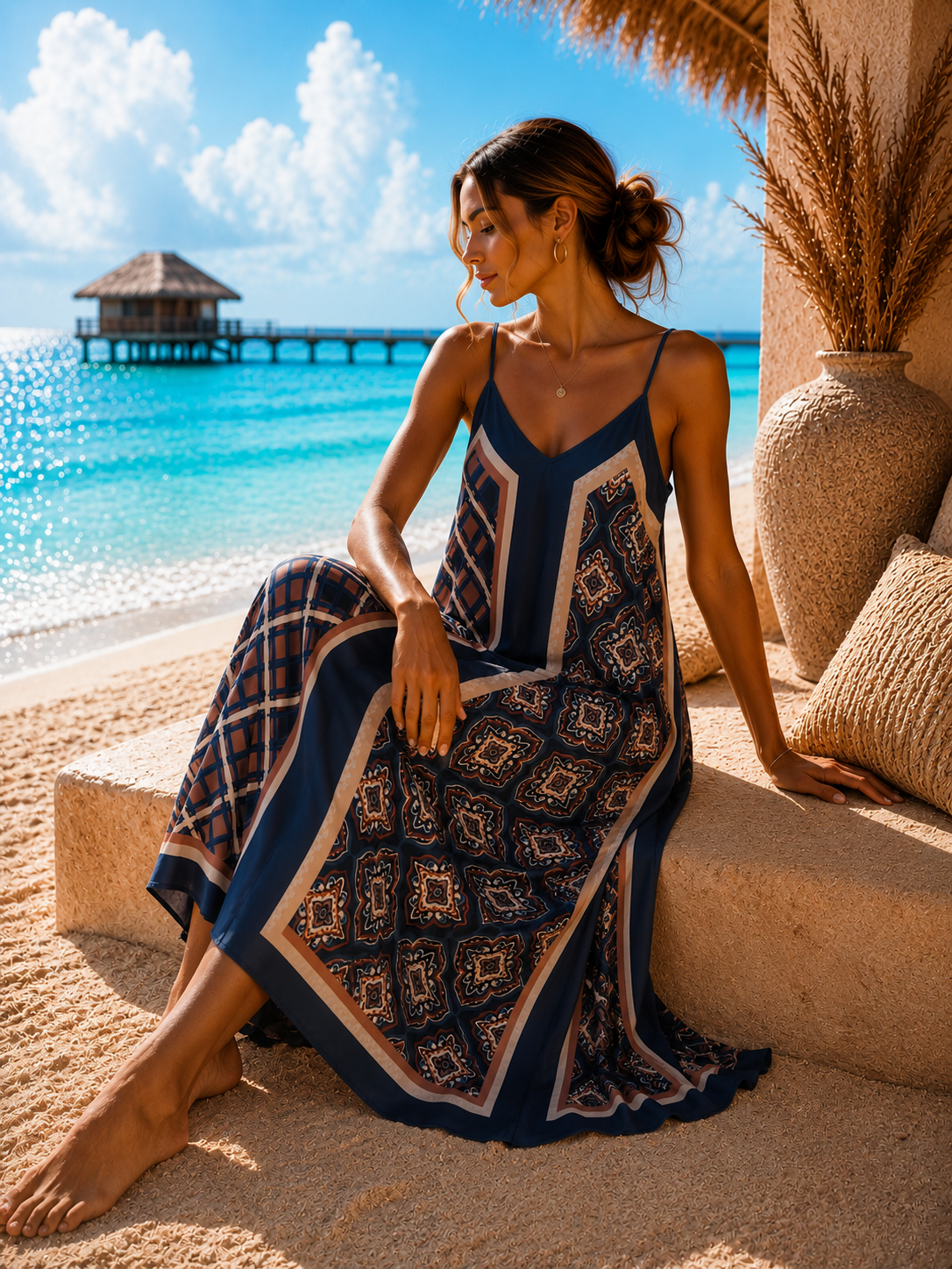 Maxikleid Cordelia Seide mit raffiniertem Wendedesign Made in Italy 34-40/42