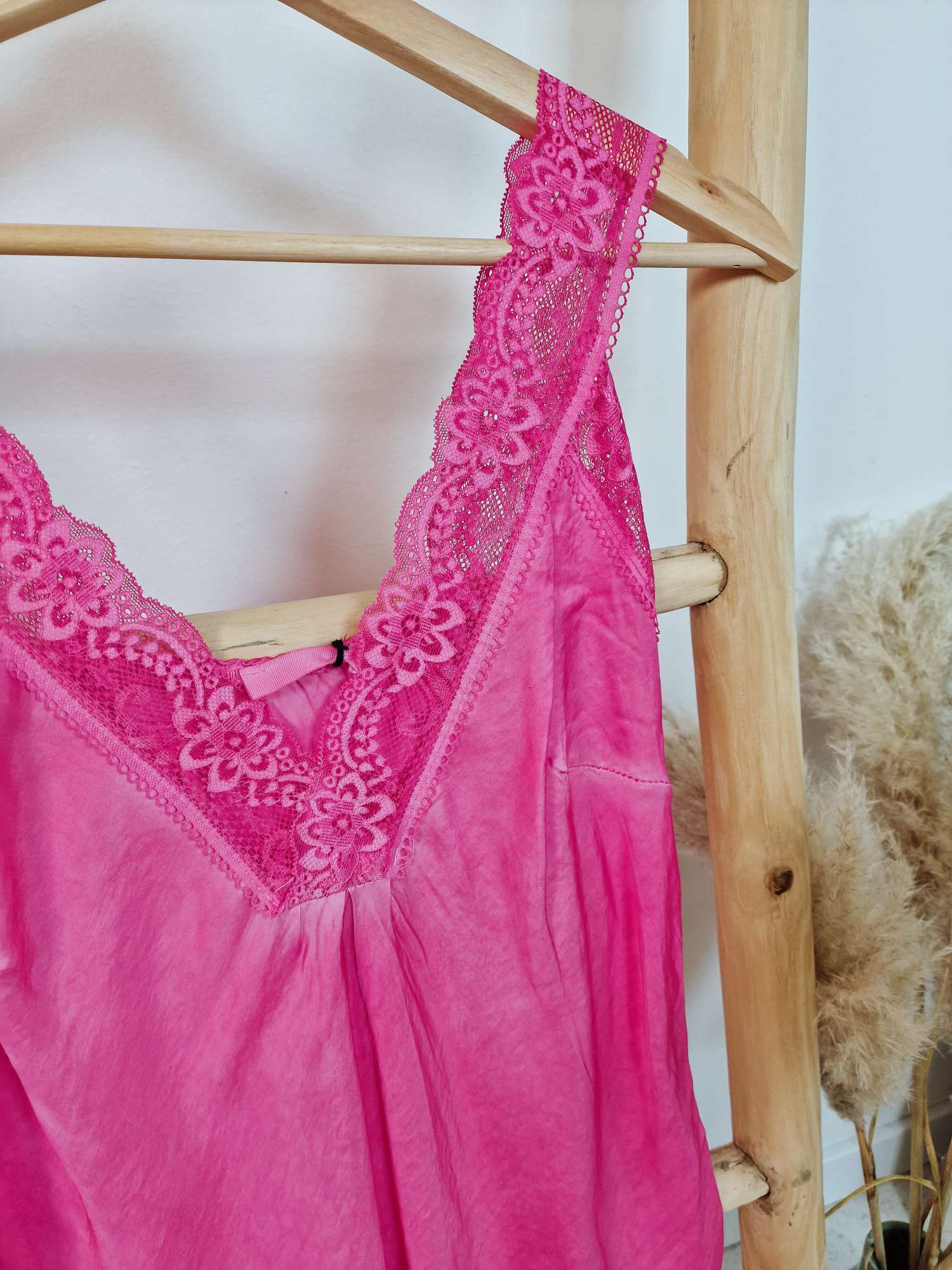 BASIC TOP EVE PINK Spitzentop Made in Italy 34-42  