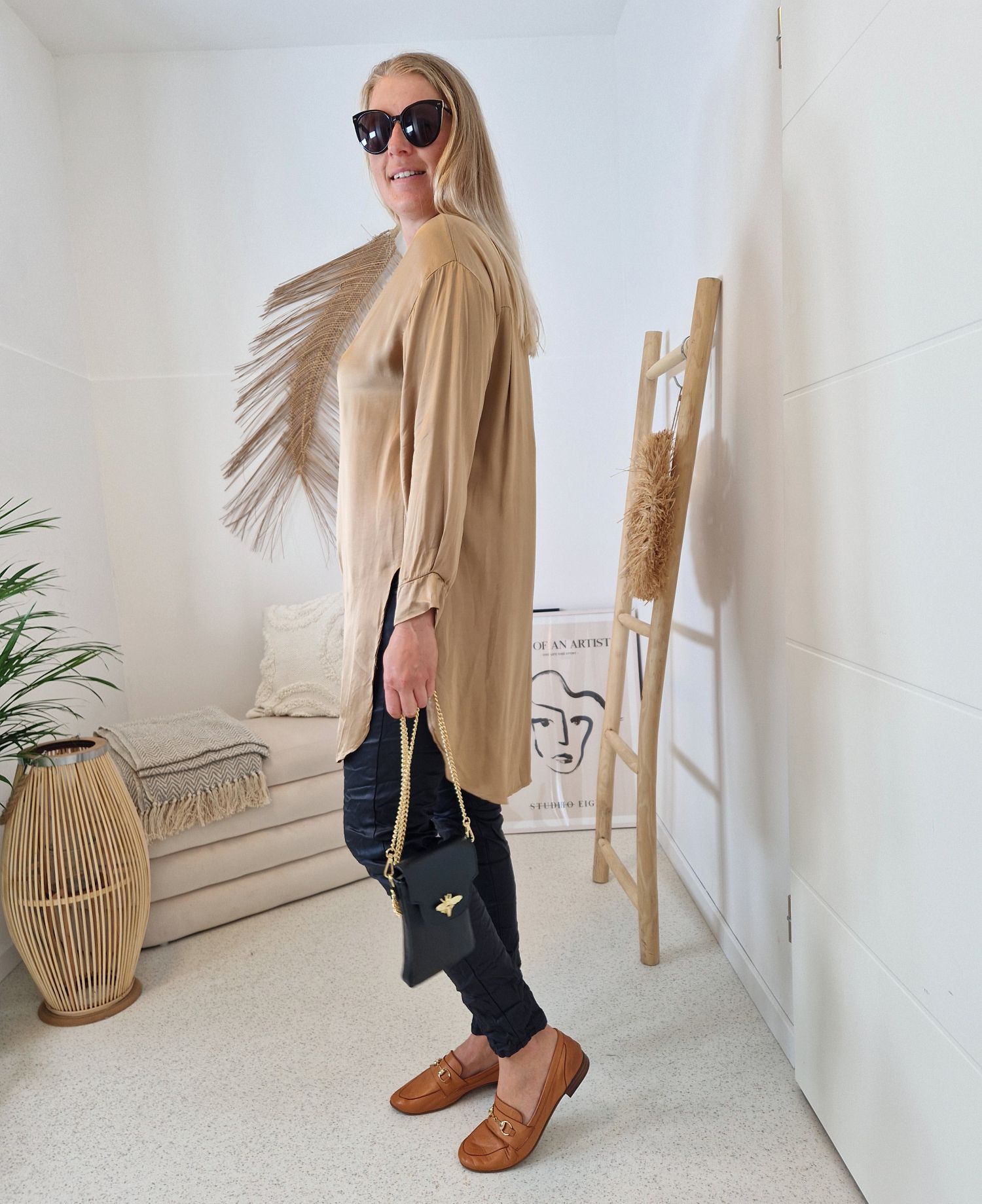 OVERSIZE BLUSE BIANCA CAMEL 34-42 Made in Italy Longbluse Hemd OVERSIZE BLUSE BIANCA CAMEL 34-42 Made in Italy Longbluse Hemd