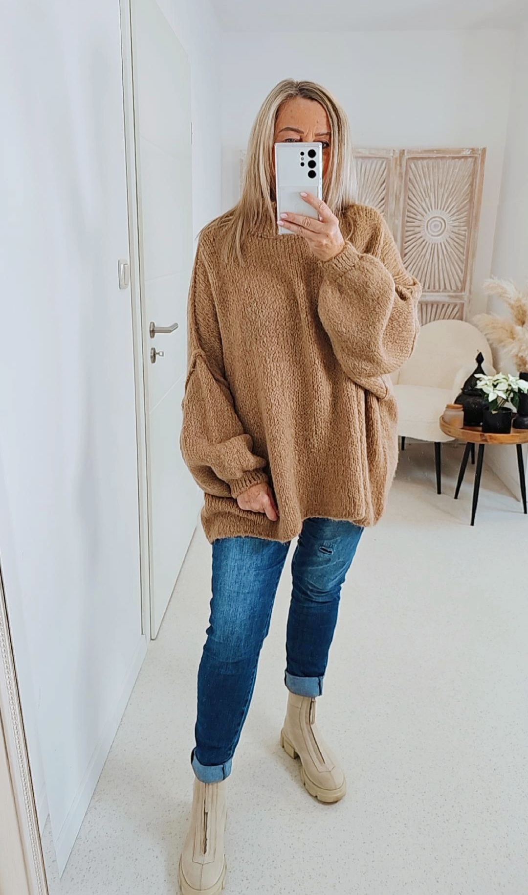 COZY KNIT SWEATER SCARLETT Made in Italy 34-48 OVERSIZE Pullover 