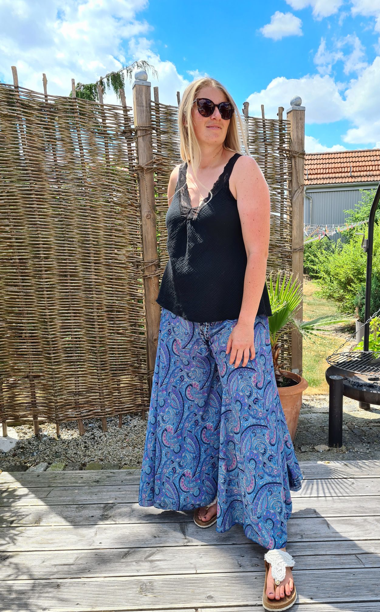 SILK HOSENROCK MALEDIVE BLAU 4 Boho Bohemian Seide Hose Rock Skirt Beach Sommer 34-40/42 SILK HOSENROCK MALEDIVE BLAU 4 Boho Bohemian Seide Hose Rock Skirt Beach Sommer 34-40/42