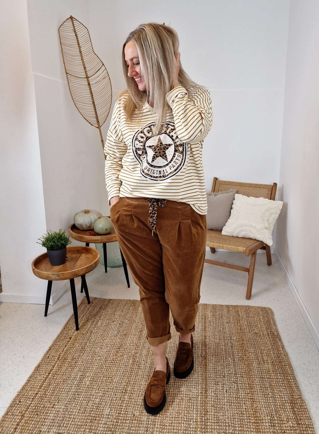 STRIPED LONGSLEEVE SHIRT LEO ROCKSTAR CAMEL 34-42 Made in Italy versch. Farben STRIPES STREIFEN STRIPED LONGSLEEVE SHIRT LEO ROCKSTAR CAMEL 34-42 Made in Italy versch. Farben STRIPES STREIFEN