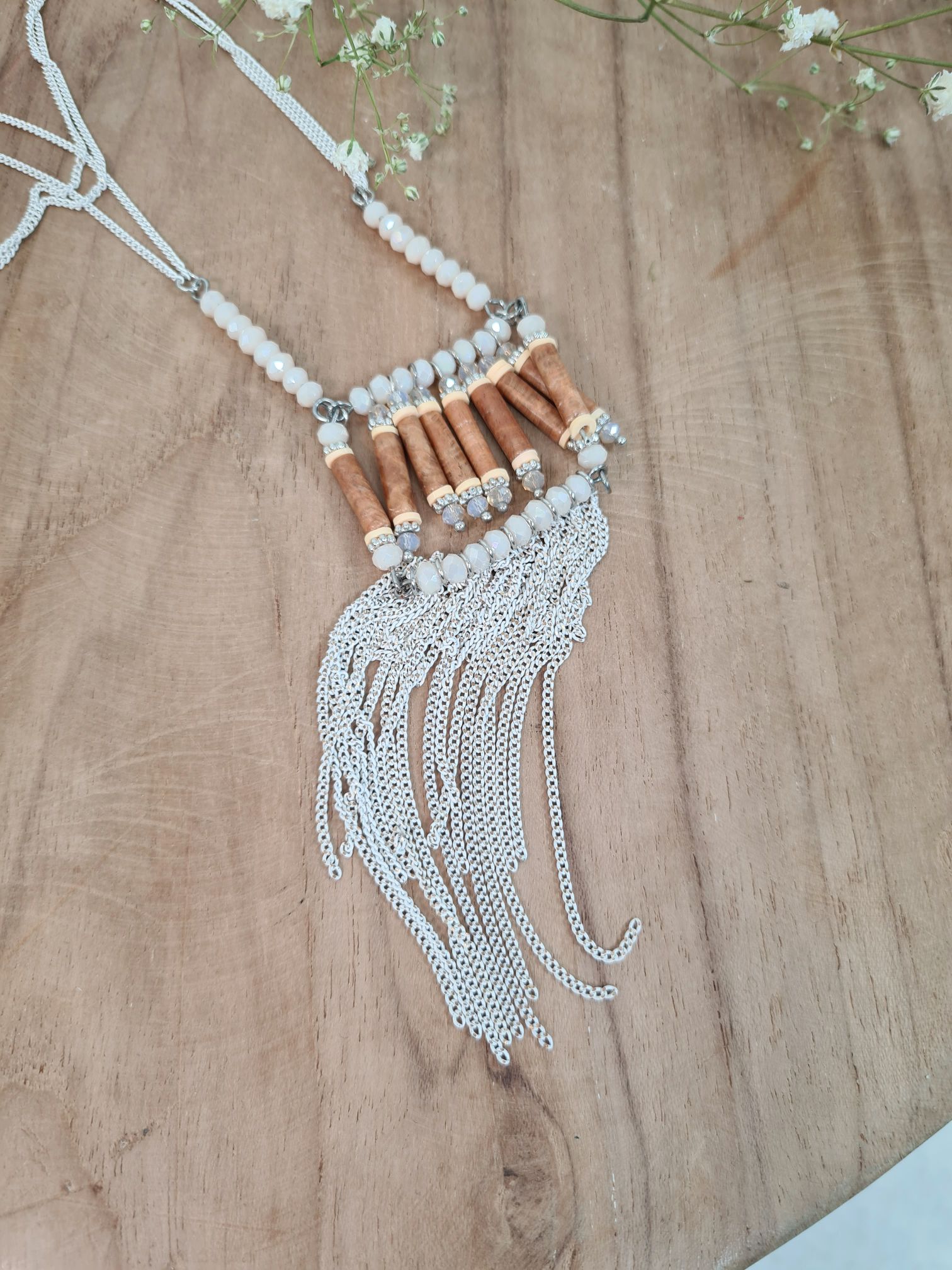 LANGE KETTE VINTAGE LAILA Halskette Modeschmuck Italy Design Necklace