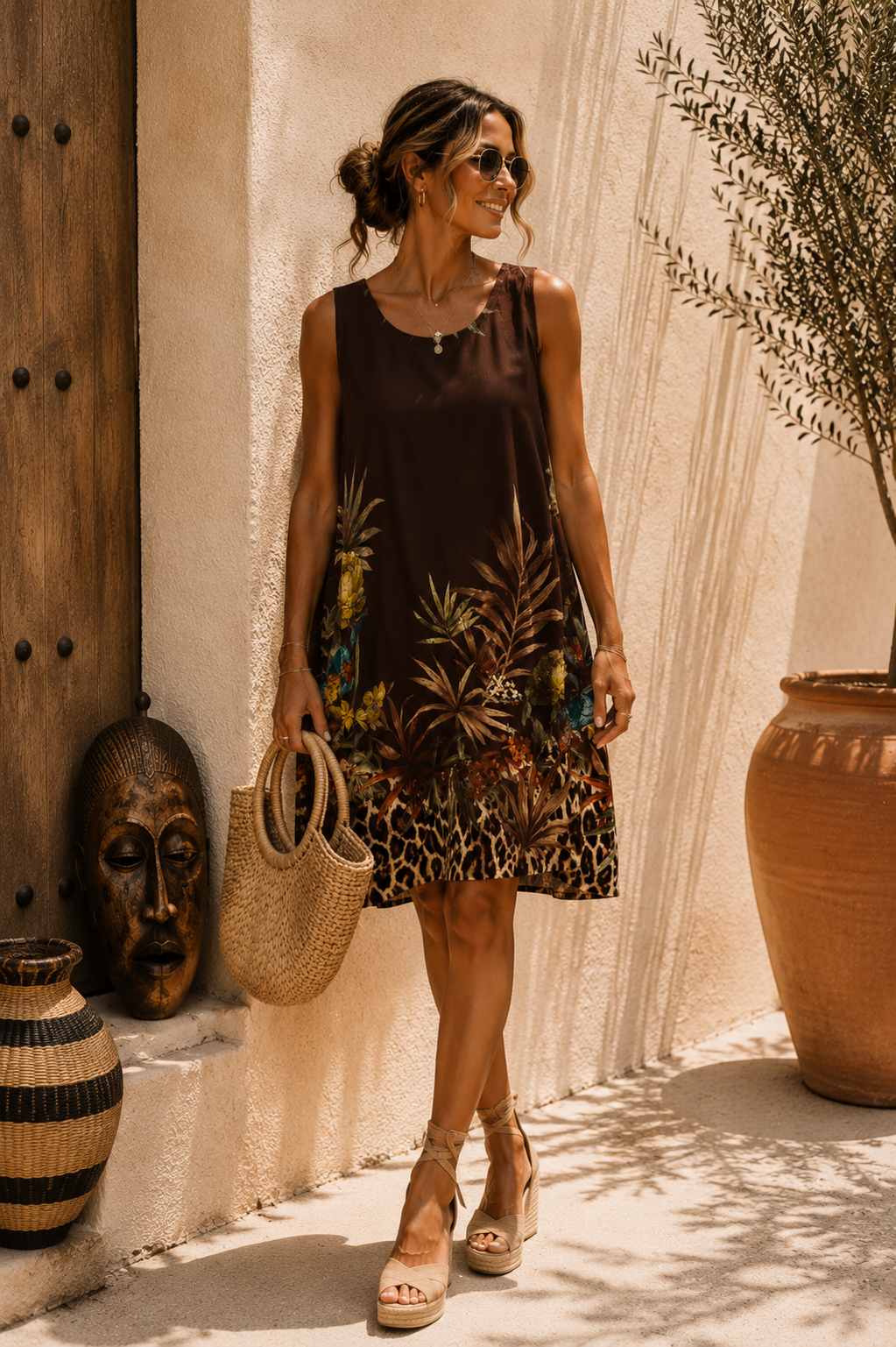 🐆 Kleid Samburu Safari – Made in Italy – Afrikanische Vibes treffen italienischen Chic 🌴Made in Italy 34-42