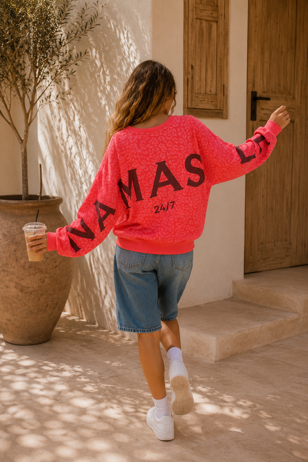Sweatshirt „Namaste 24/7 LEO" – Made in Italy | One Size bis ca. Gr. 42