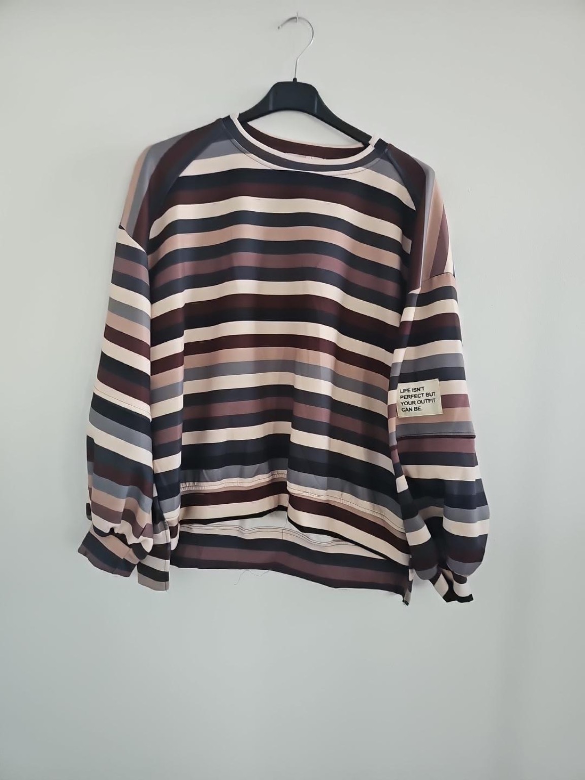Sweatshirt „Ottavia“ – Streifen-Look | Made in Italy | passend bis ca. Gr. 42/44