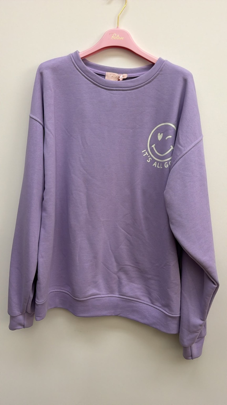 Sweatshirt „Happy Vibes NINA“ – Made in Italy