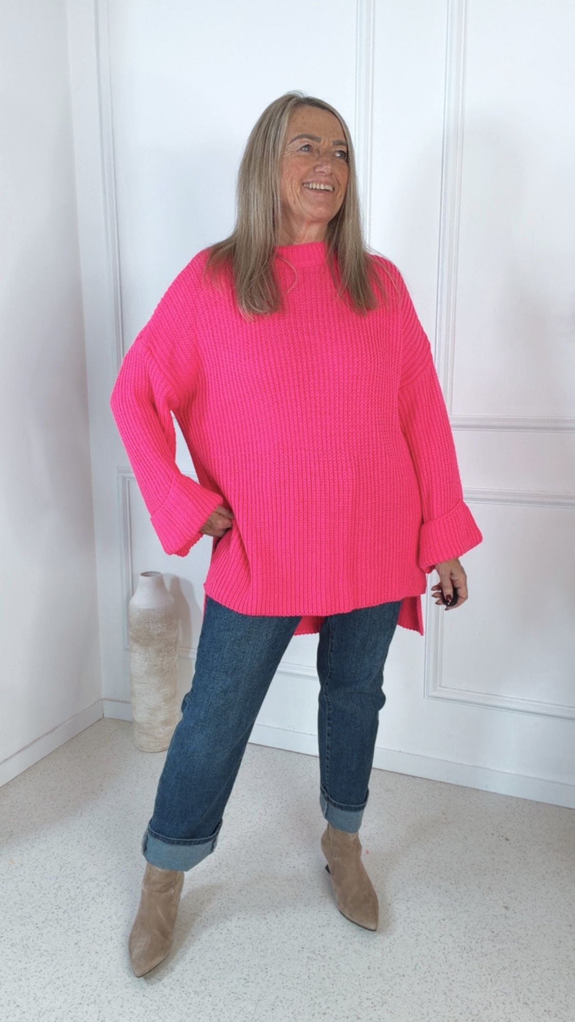 BASIC KNIT SWEATER TULIPA Made in Italy 36 - 44