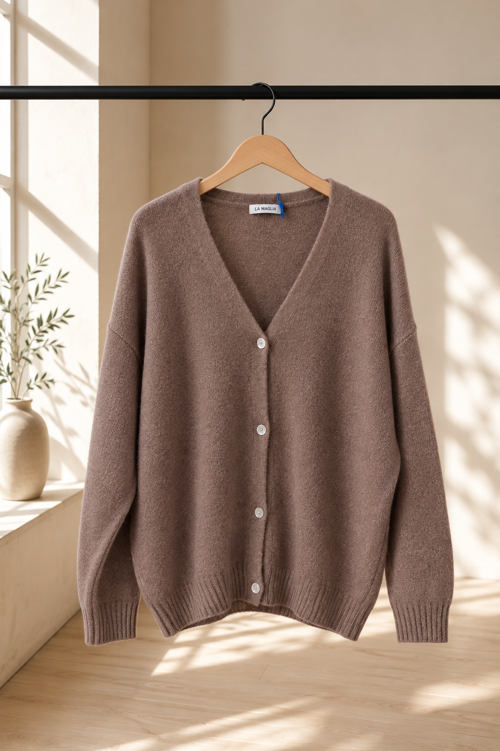 Agnetha – Oversize Alpaka Strickjacke | Made in Italya Cardigan  34-44