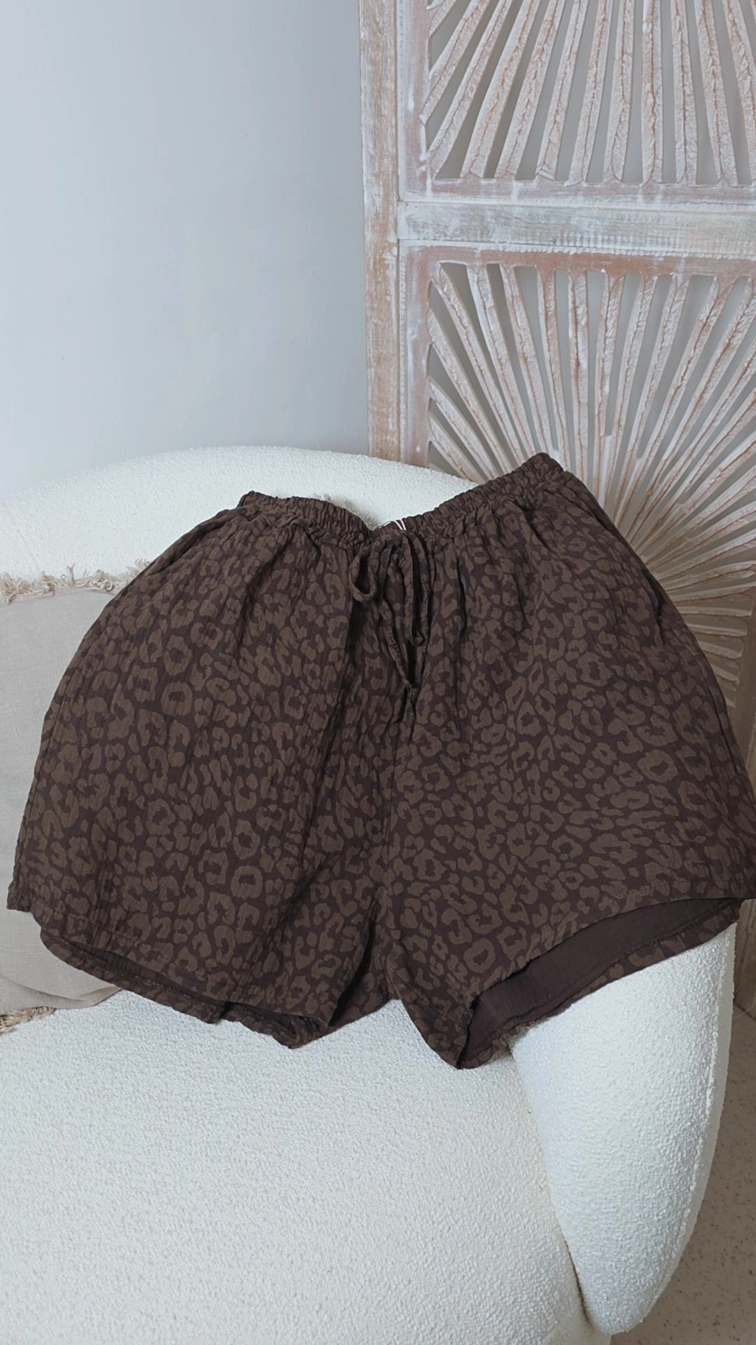 MUSSELIN SHORTS TOGO LEO  KURZ Made in Italy 34-42 NEON PINK