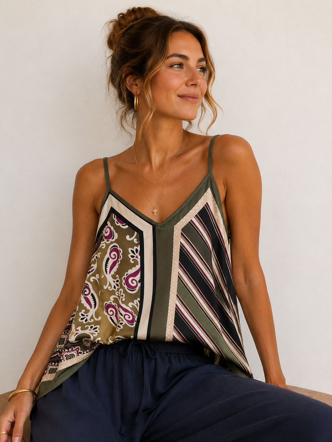 Seidentop Nerissa – zwei Looks in einem Made in Italy 34-42