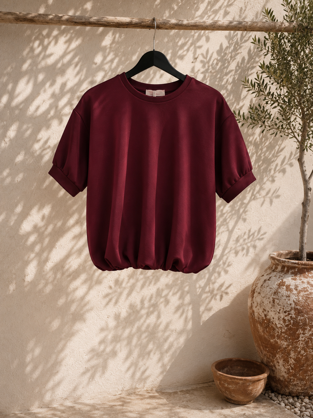 Cropped Butterstoff-Shirt Eleni Made in Italy 34-40/42