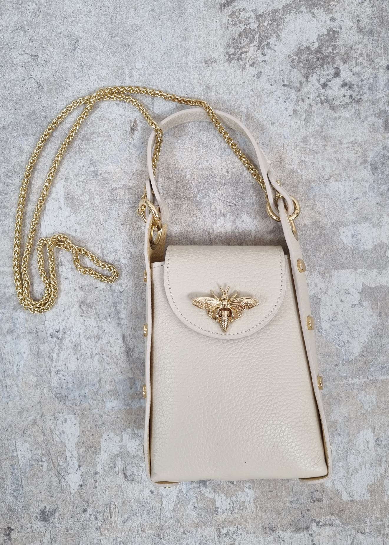 HANDYTASCHE BIENE BIG Made in Italy Ledertasche Umhängetasche Tasche echt Leder versch. Farben HANDYTASCHE BIENE BIG Made in Italy Ledertasche Umhängetasche Tasche echt Leder versch. Farben