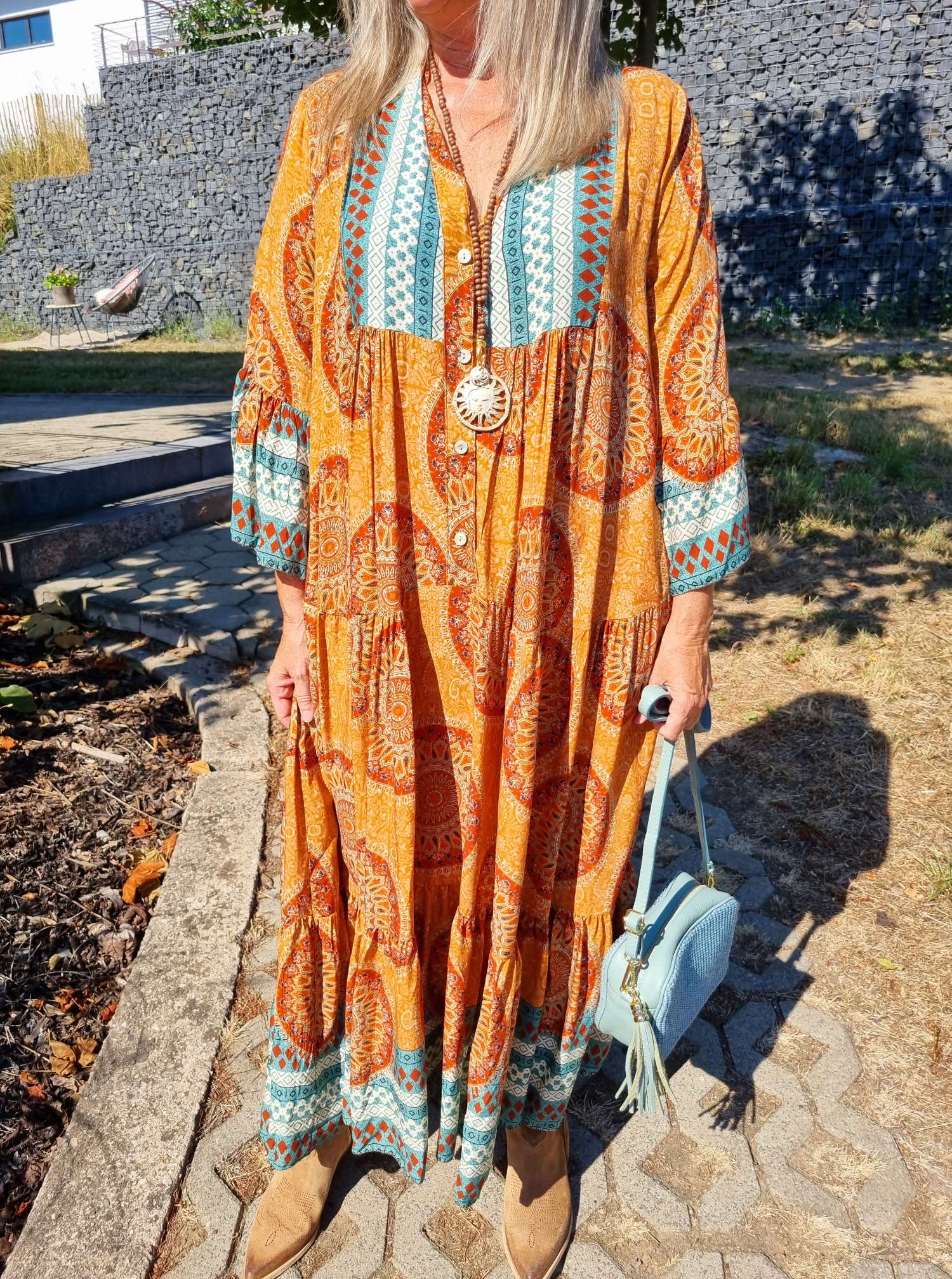 MAXI TUNIKA DRESS MICAELA ROST 34-42 Made in Italy langes Kleid Hängerchen Tunikakleid MAXI TUNIKA DRESS MICAELA ROST 34-42 Made in Italy langes Kleid Hängerchen Tunikakleid