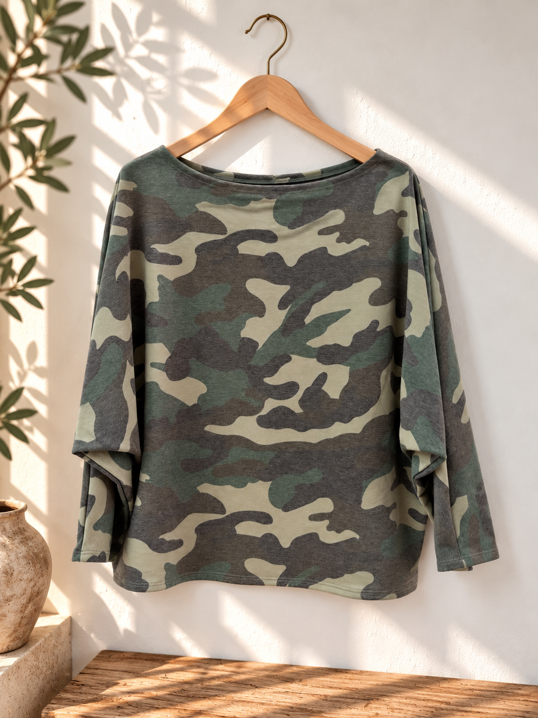 LONGSLEEVE CAMOUFLAGE Made in Italy Gr. 36 - 46 LS0108 Sweater