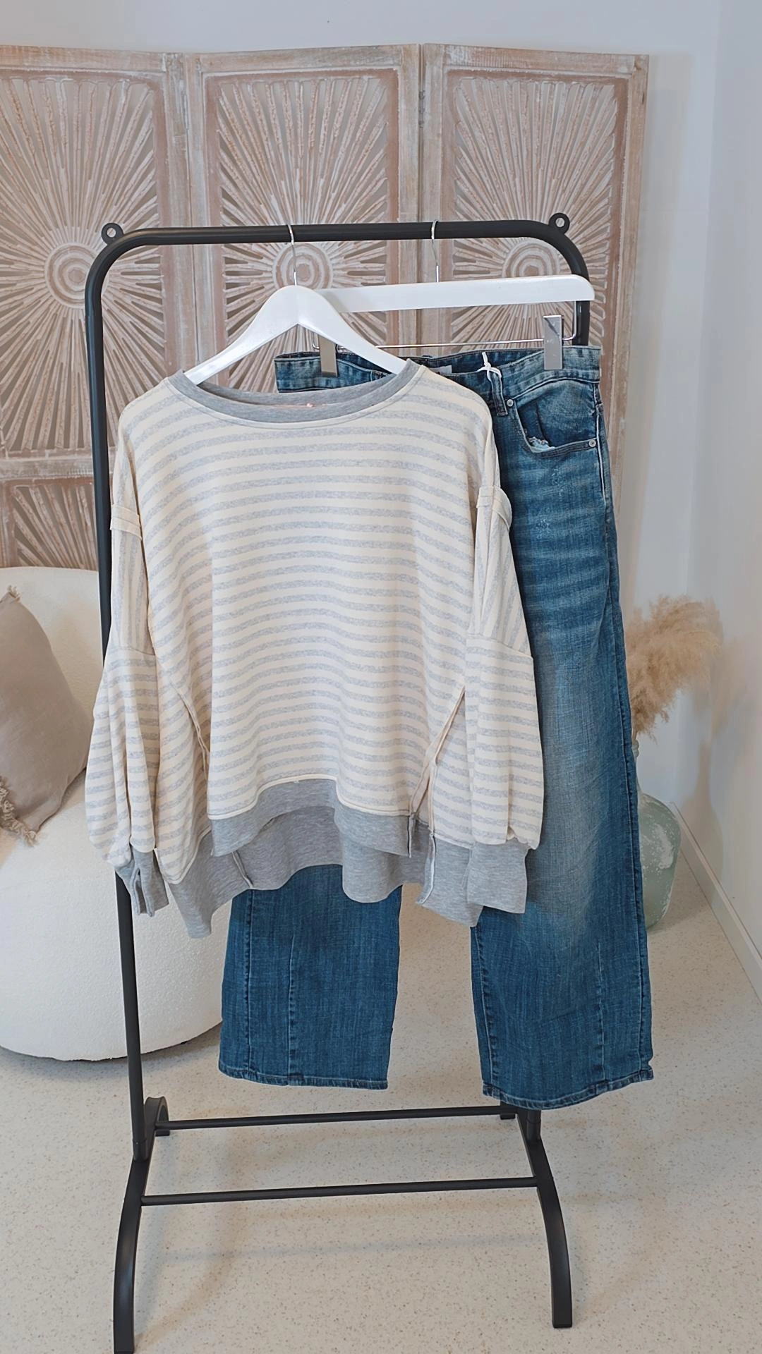 OVERSIZE SWEATER CARLOTA STREIFEN Made in Italy 34-44/46